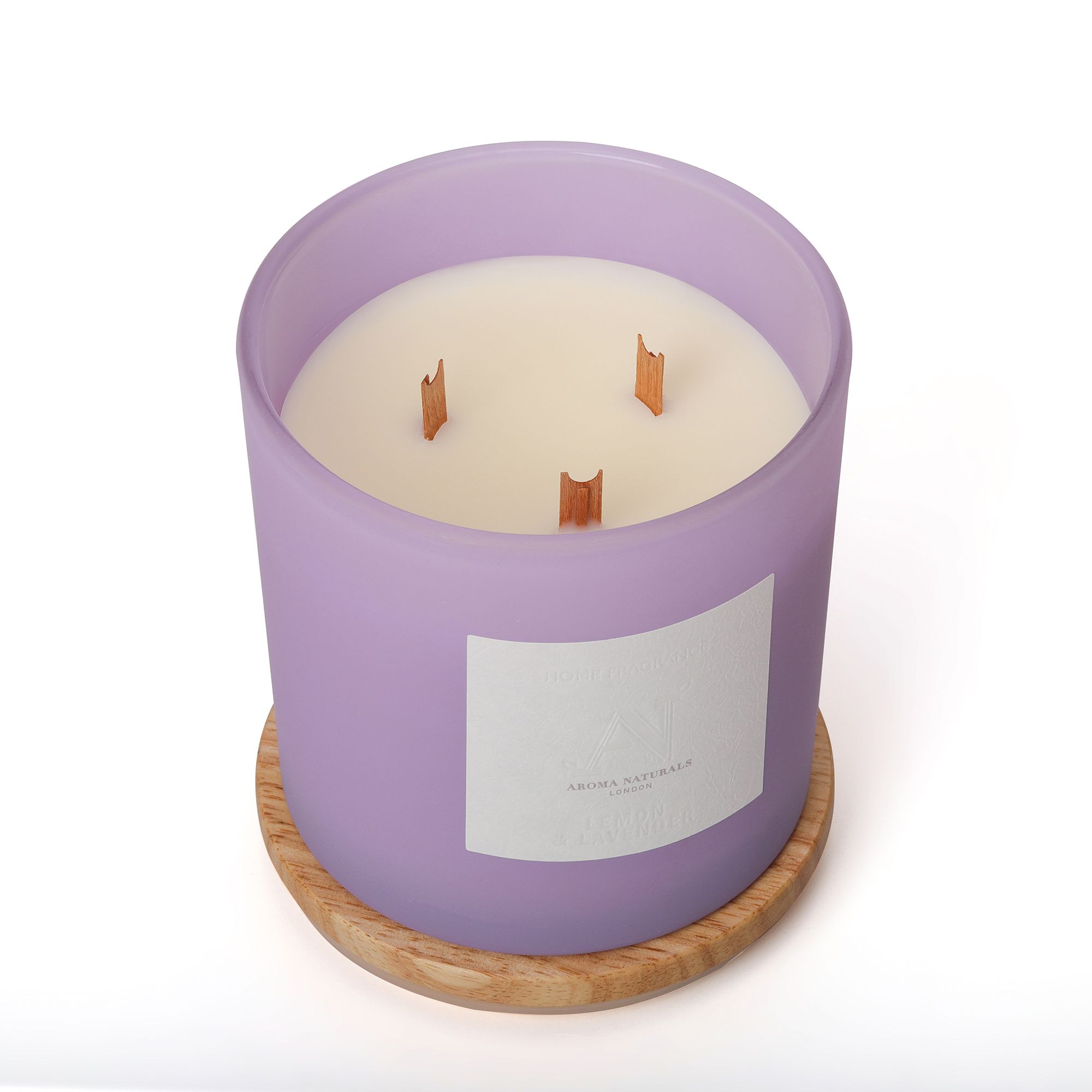 Aroma Naturals Frosted Decadence Glass Candle - Cashmere Scent image 4