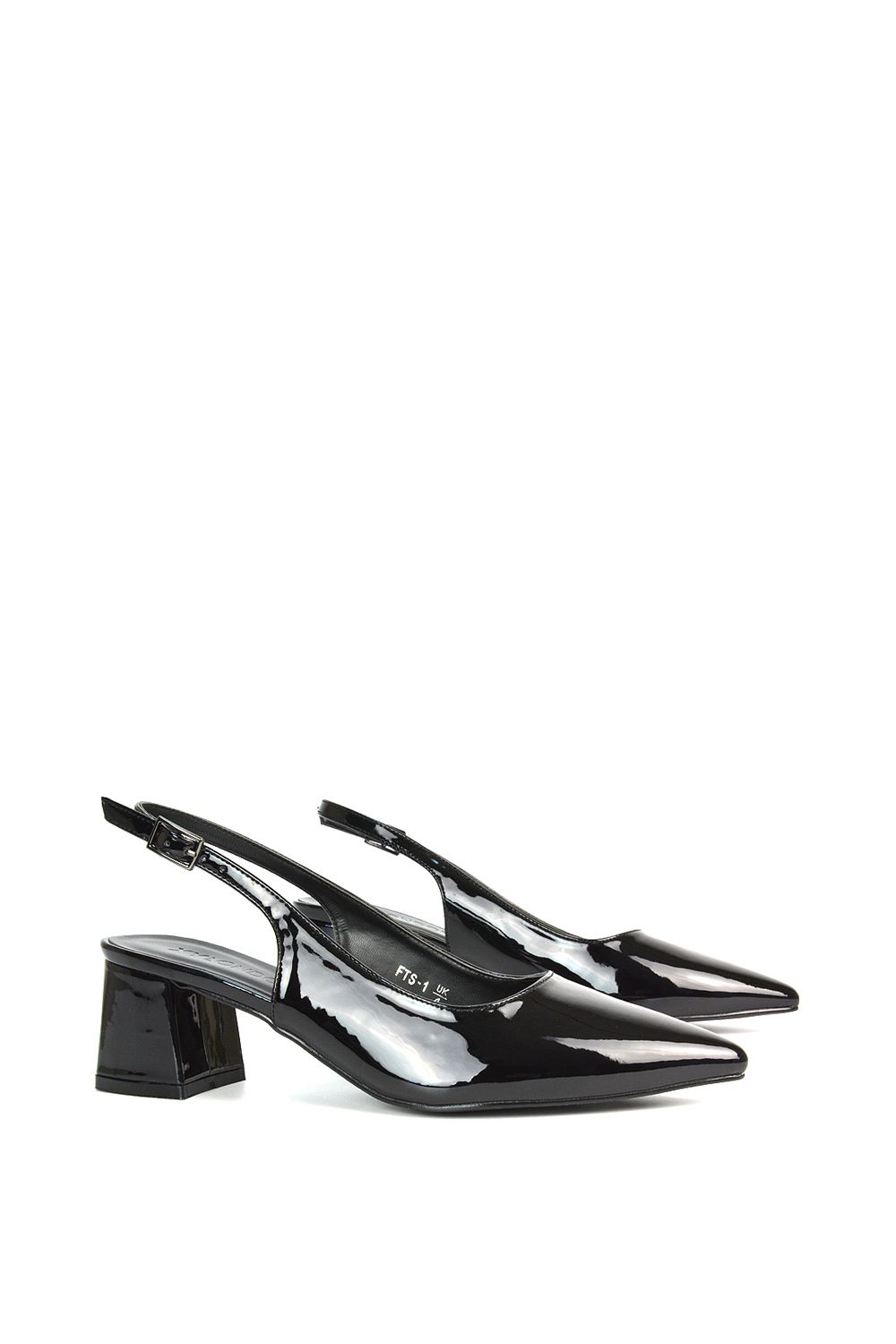 XY London 'Becky' Pointed Toe Slingback Court Shoe Heels image 5