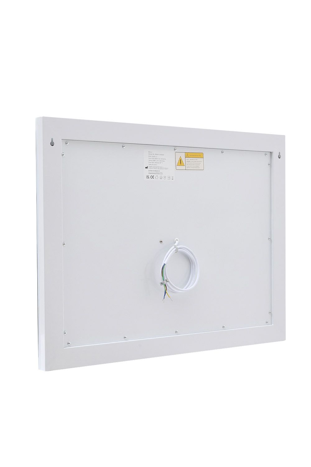 Living and Home Rectangular Frameless Anti-Fog LED Vanity Mirror with Clock image 4