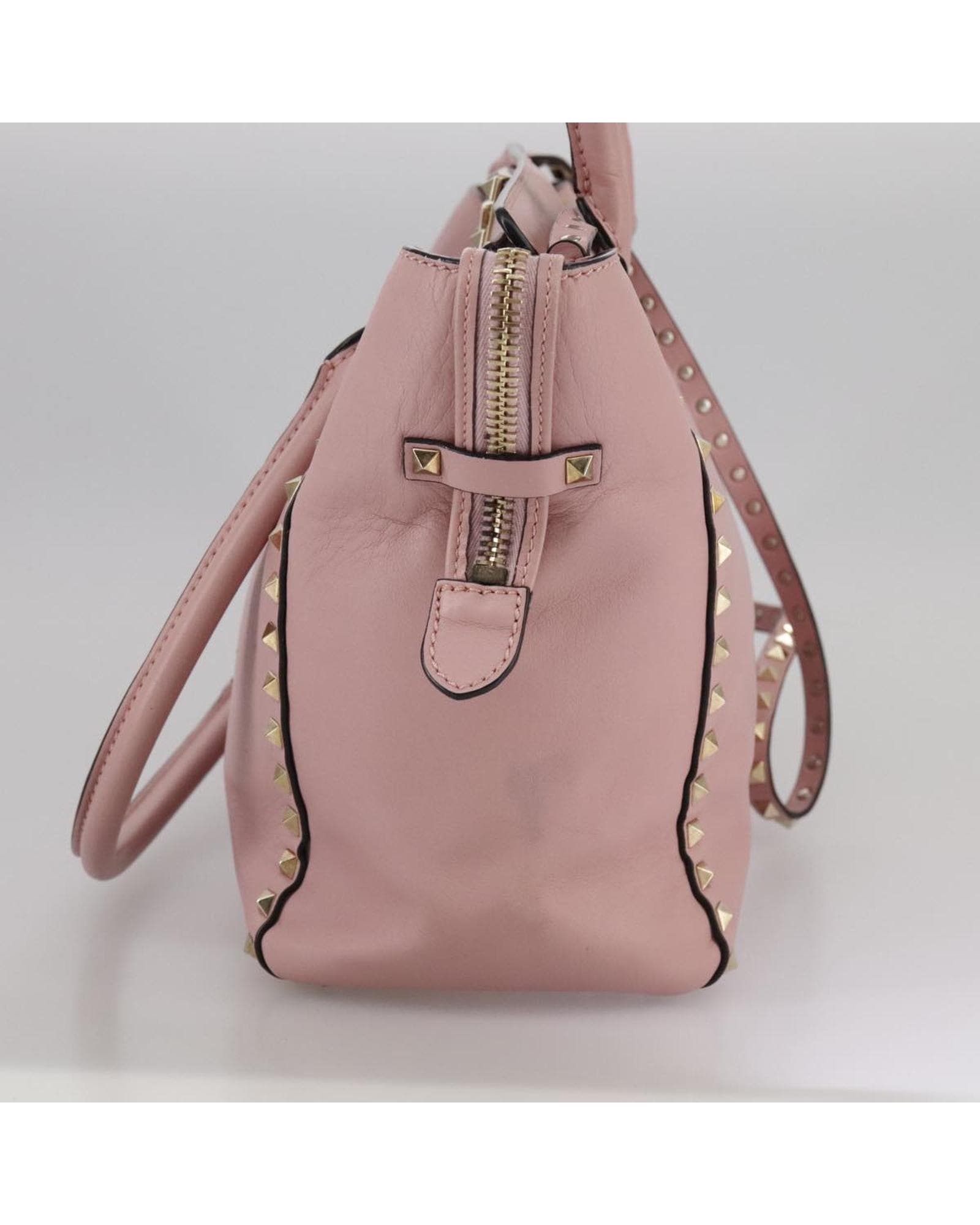 Valentino Preloved Garavani Studded Tote Wo - Pink Handbags image 5