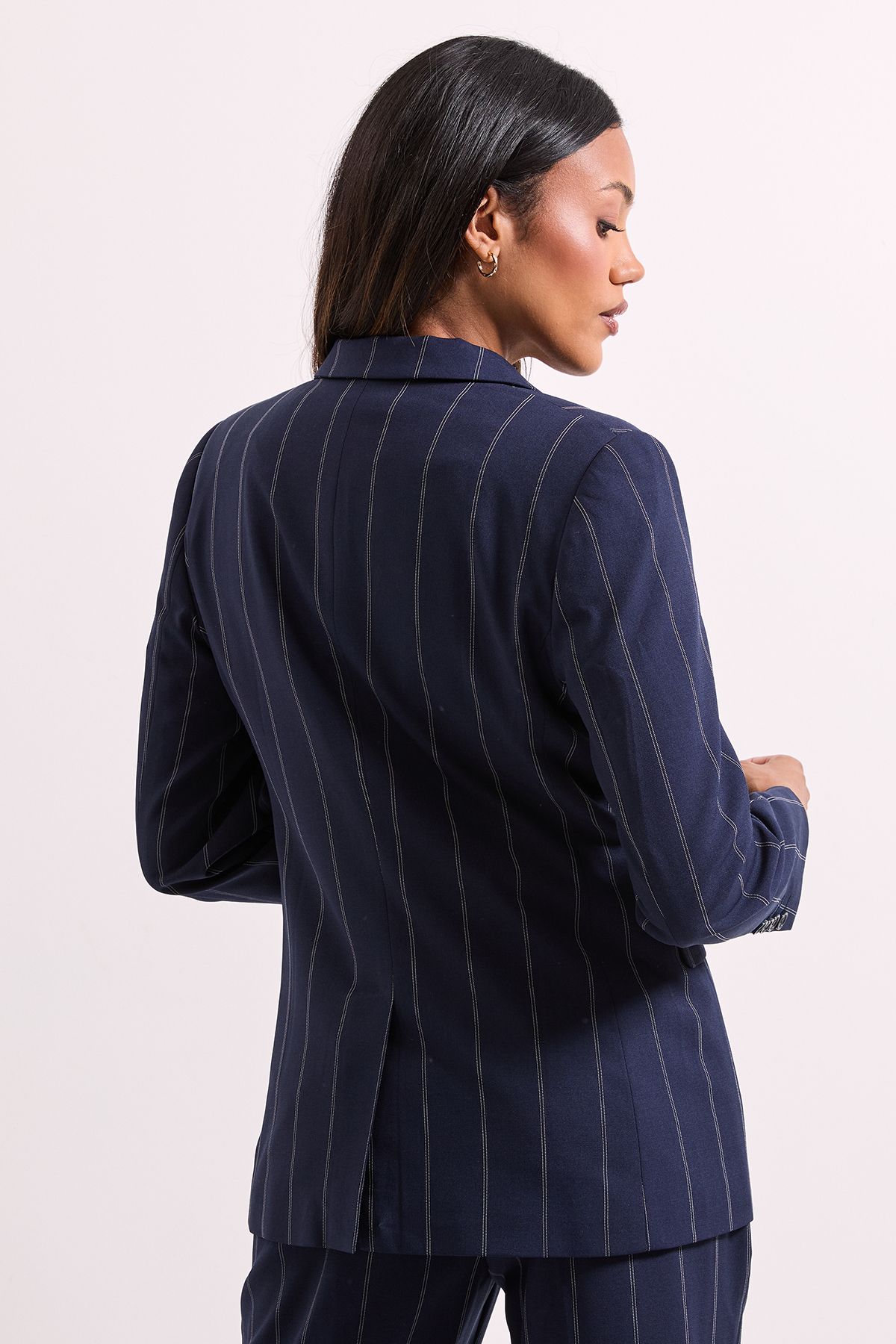 Dorothy Perkins Stripe Single Breasted Blazer Navy image 3