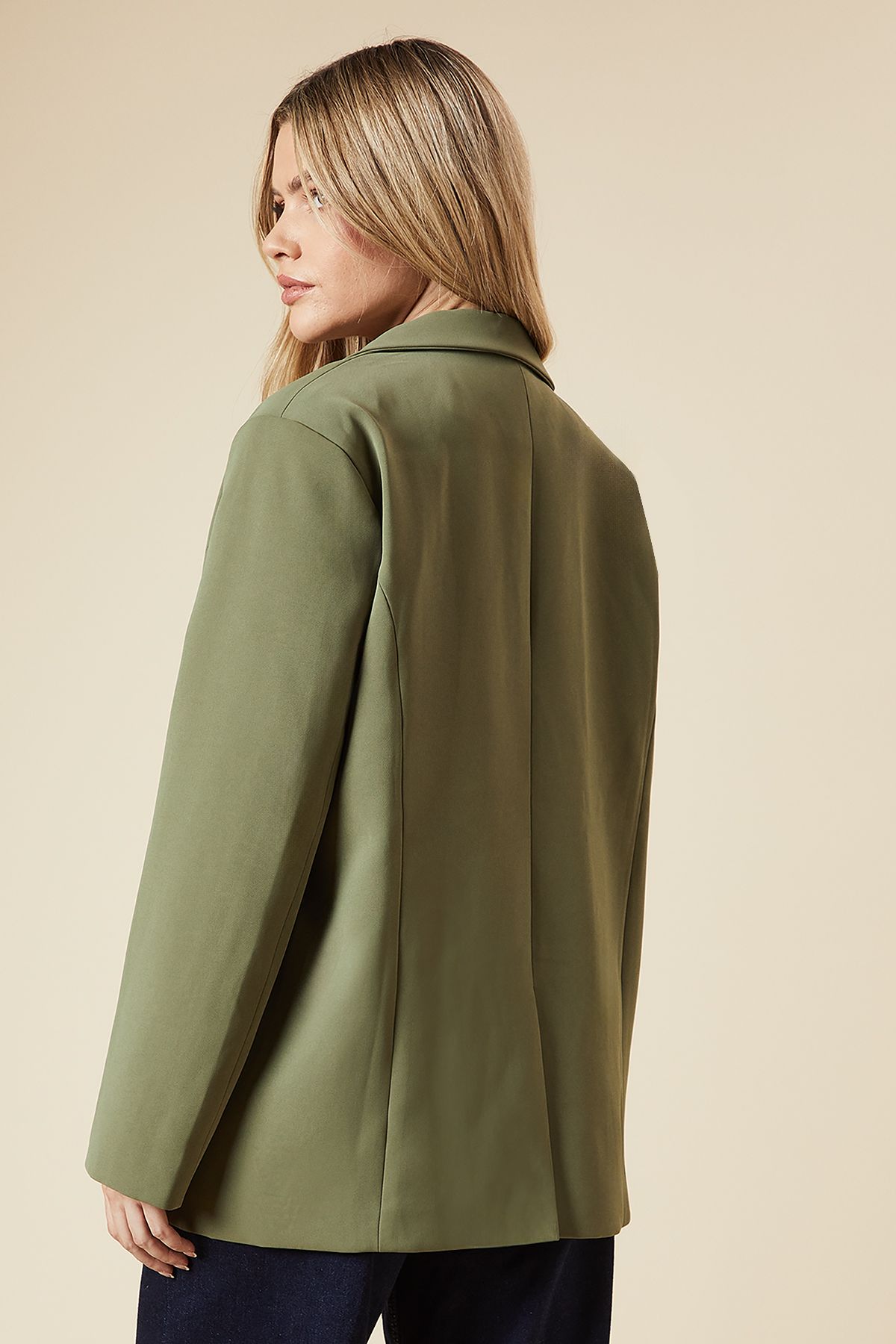 Dorothy Perkins Oversized Double Breasted Blazer Khaki image 3