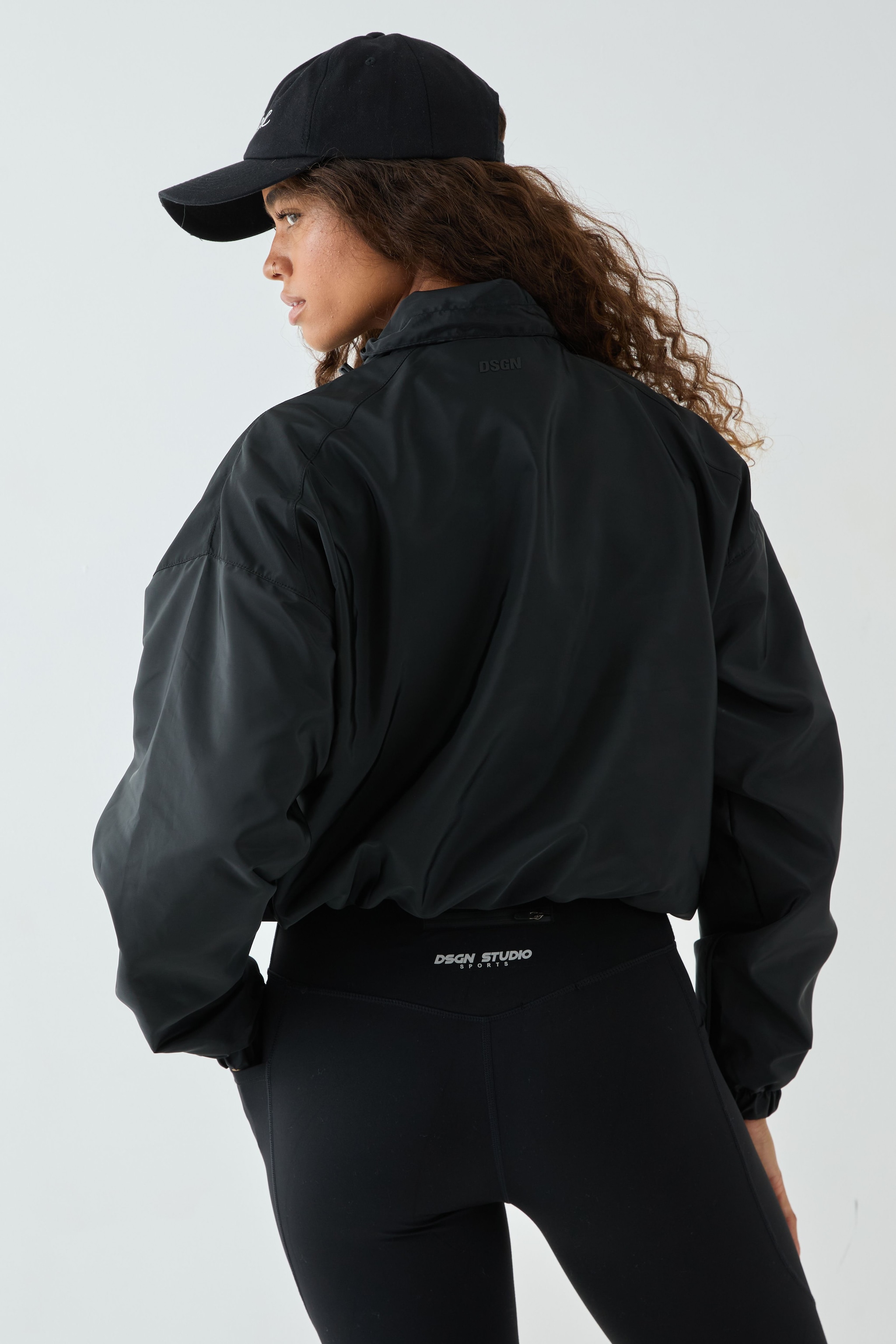 DSGN Studio DSGN Studio Funnel Neck Track Jacket Black image 2