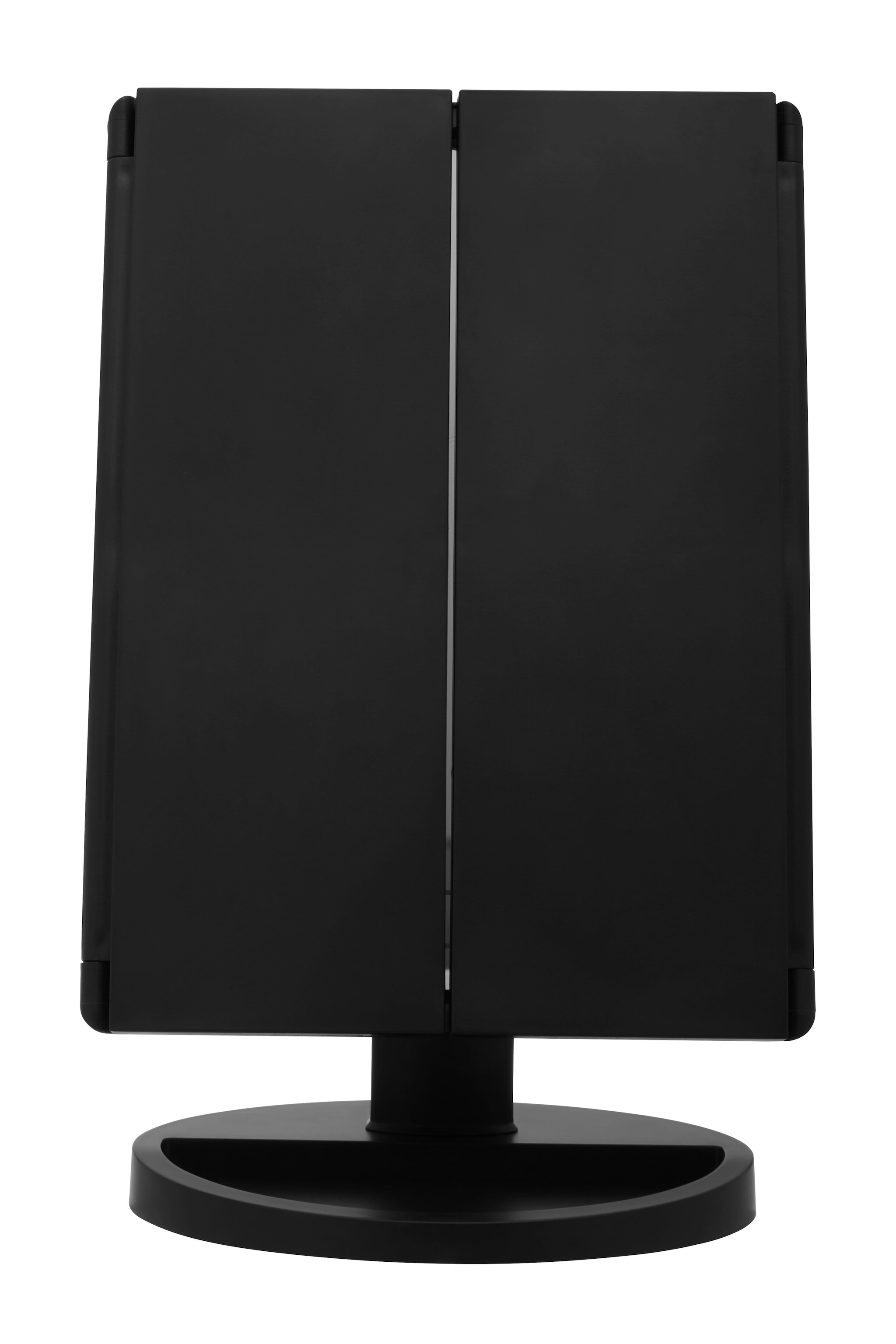 Orsina 180 Degree Rotatable Tri Fold White Table Mirror, TriFold Design Table Mirror, Versatile Small Table Mirror image 2