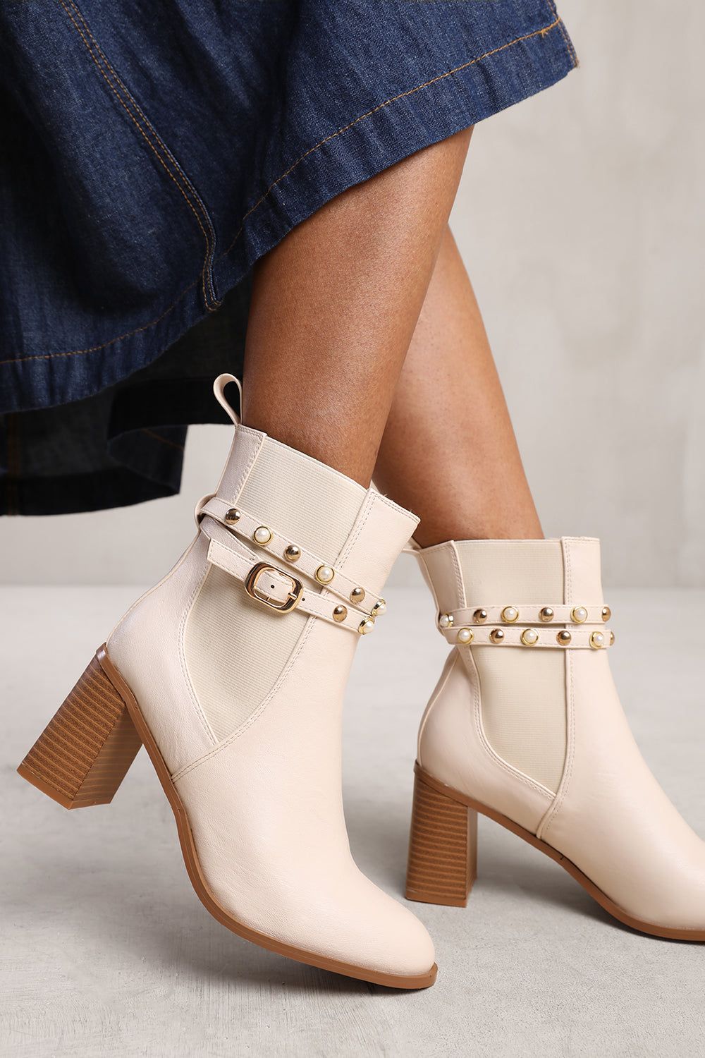Where's That From 'Zelda' Ankle Boot With Pearl And Stud Detailing image 2