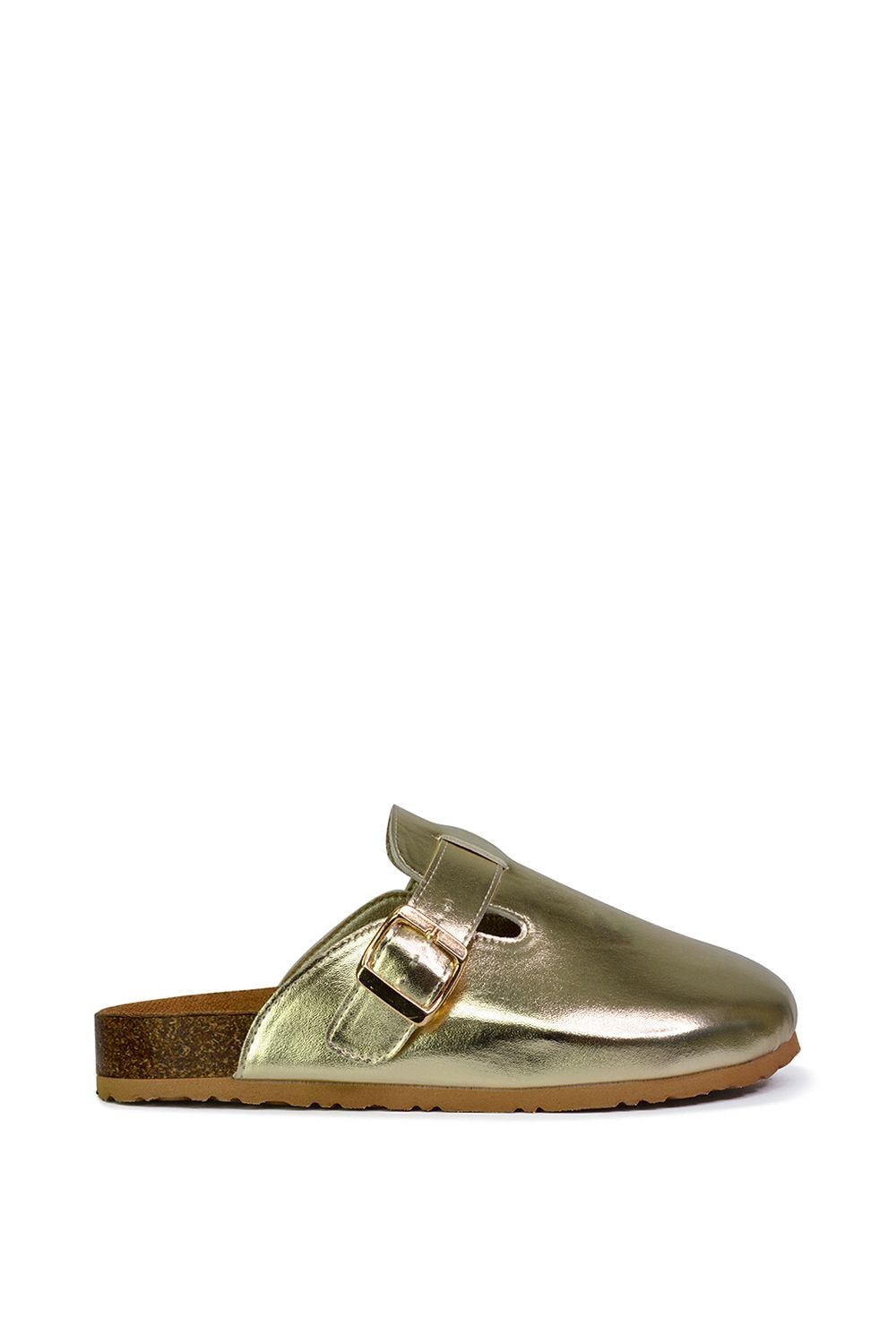 XY London 'Lucy' Slip On Flat Cork Slider Mules image 1