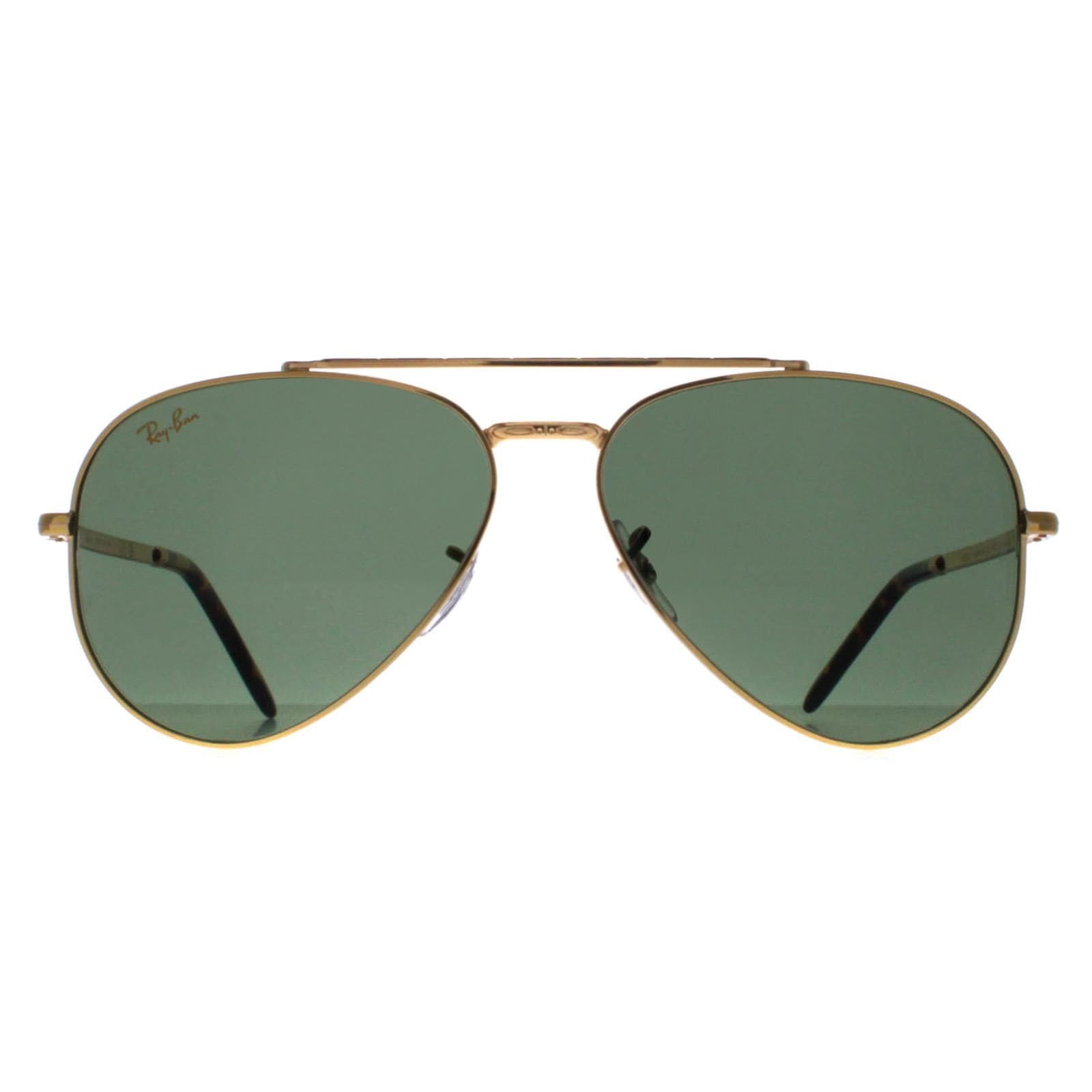 Ray-Ban Aviator Polished Gold Green RB3625 New Aviator image 1