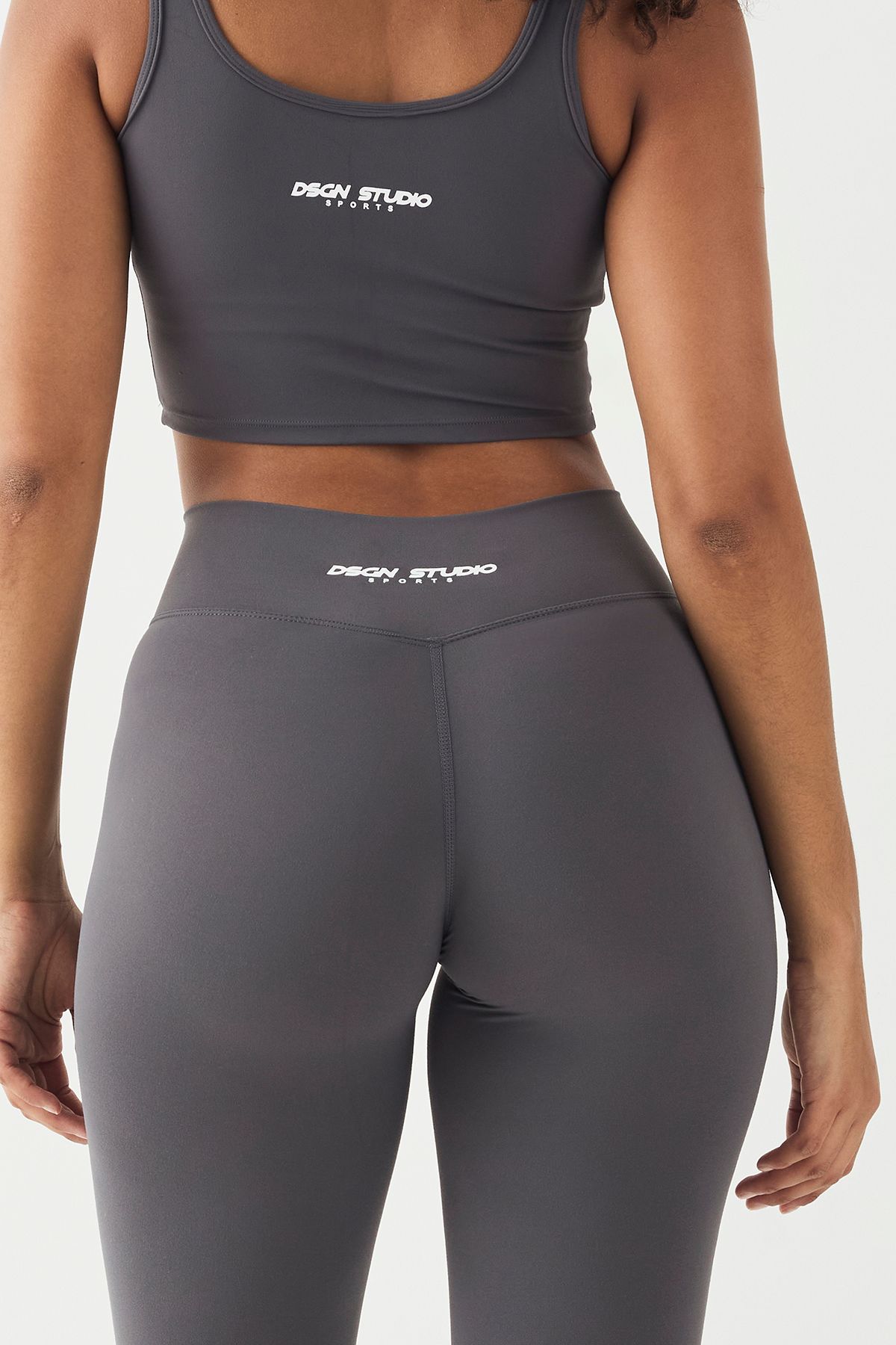 DSGN Studio DSGN Studio Highwaist Ultra Sculpt Wrap Waist Legging Charcoal image 4