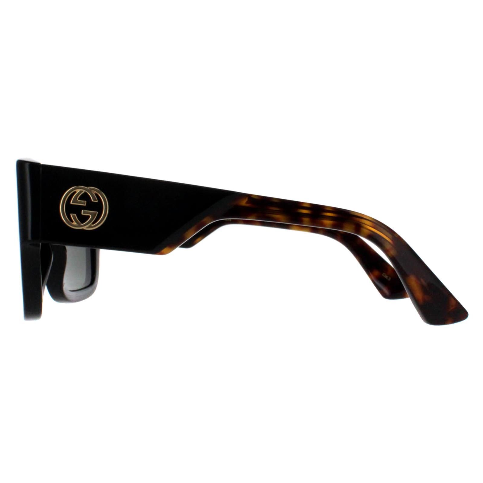 Gucci Square Black with Havana Grey GG1663S image 3