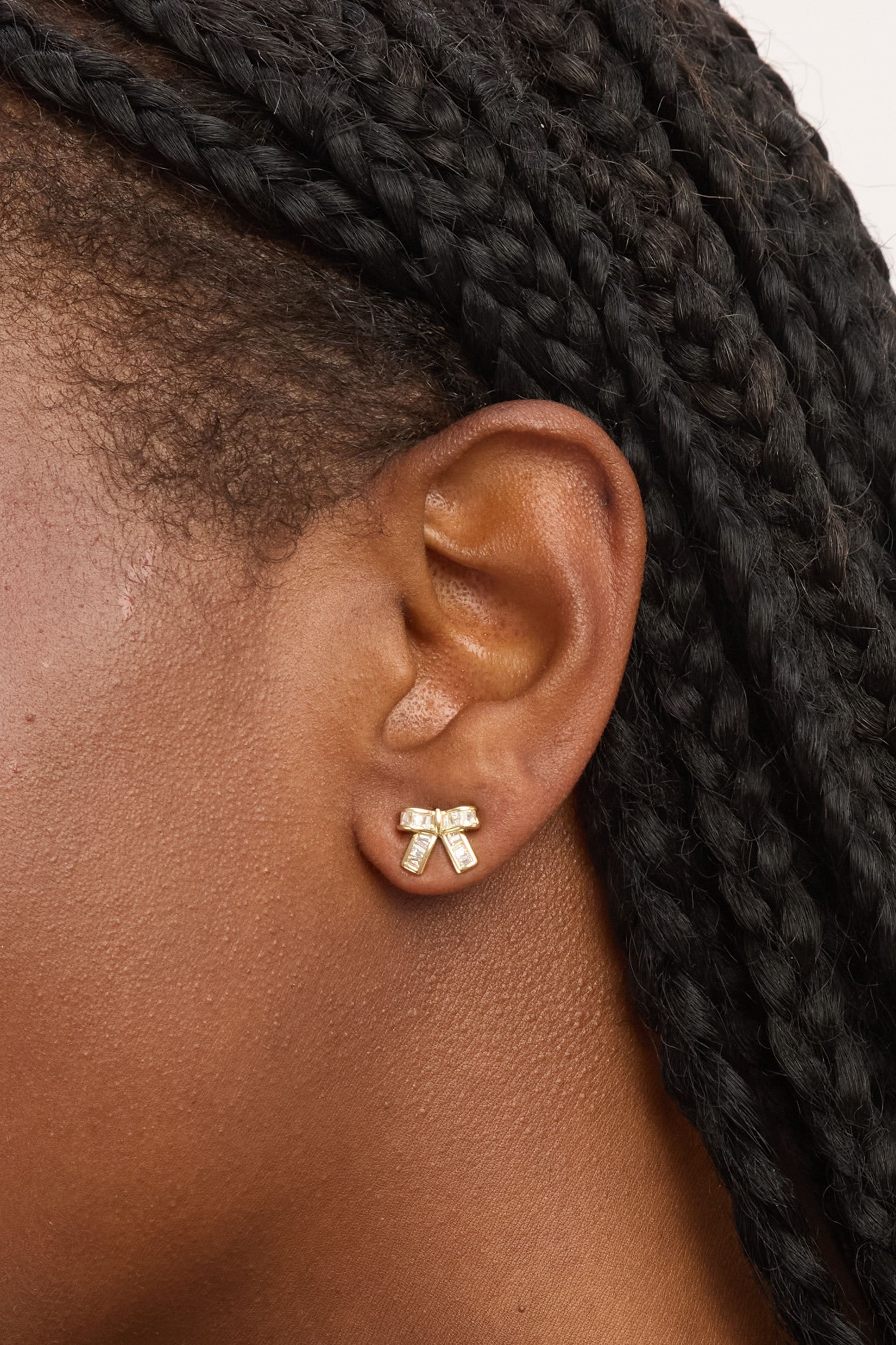 Jon Richard Gold Plated and Crystal Mini Bow Earrings image 4