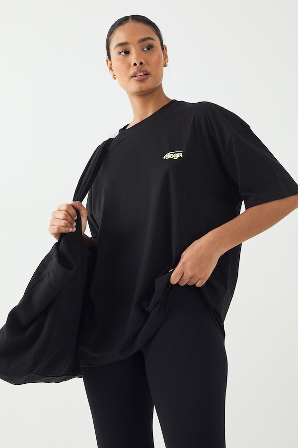 DSGN Studio DSGN Studio Run Club Oversized Printed T-Shirt Black