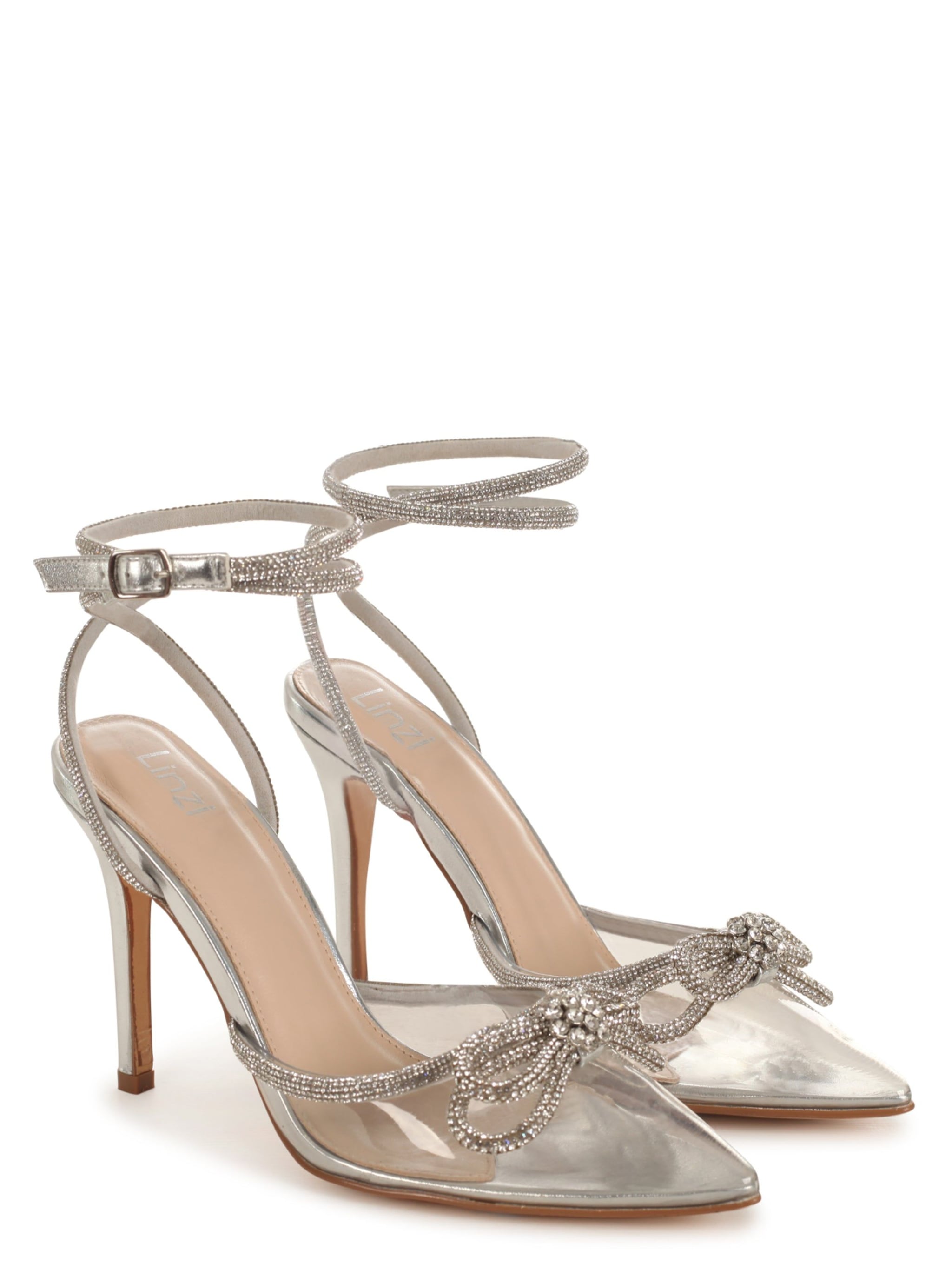 Linzi Azure Perspex Double Bow Embellished Court Heel image 3