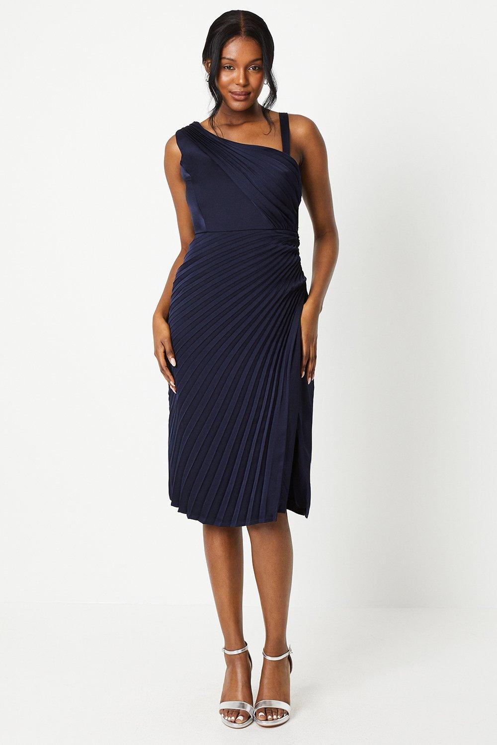 CATH 3/4 SLEEVE DRESS, AEGEAN NAVY BEACH PATH