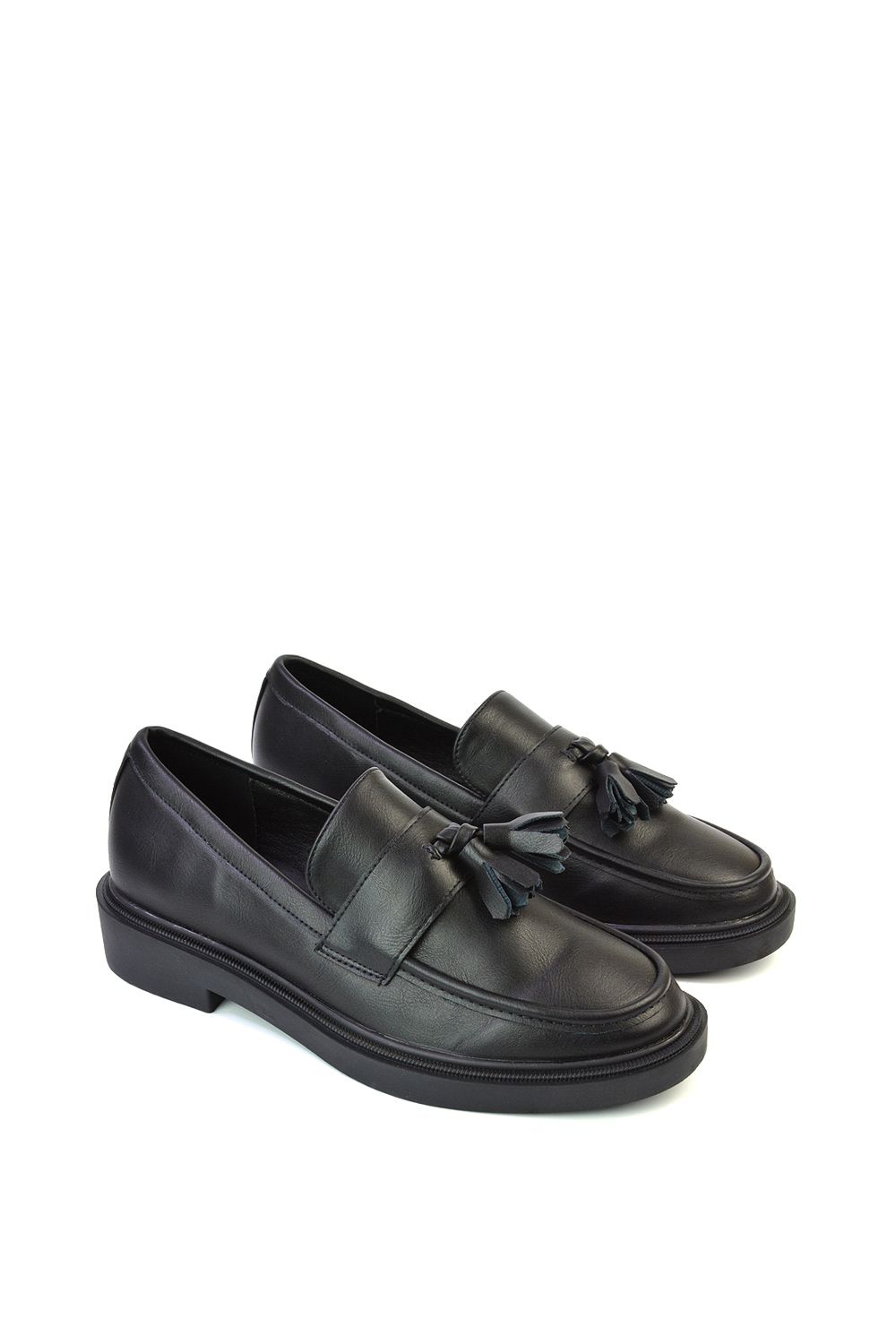 XY London 'Alida' Chunky Loafers Tassel Back To School Flat Shoes image 3