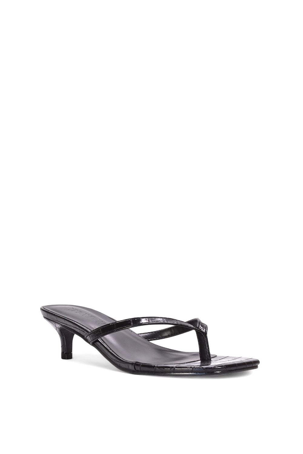 XY London 'Jane' Toe Post Low Kitten Heel Mule Sandal Shoes image 2