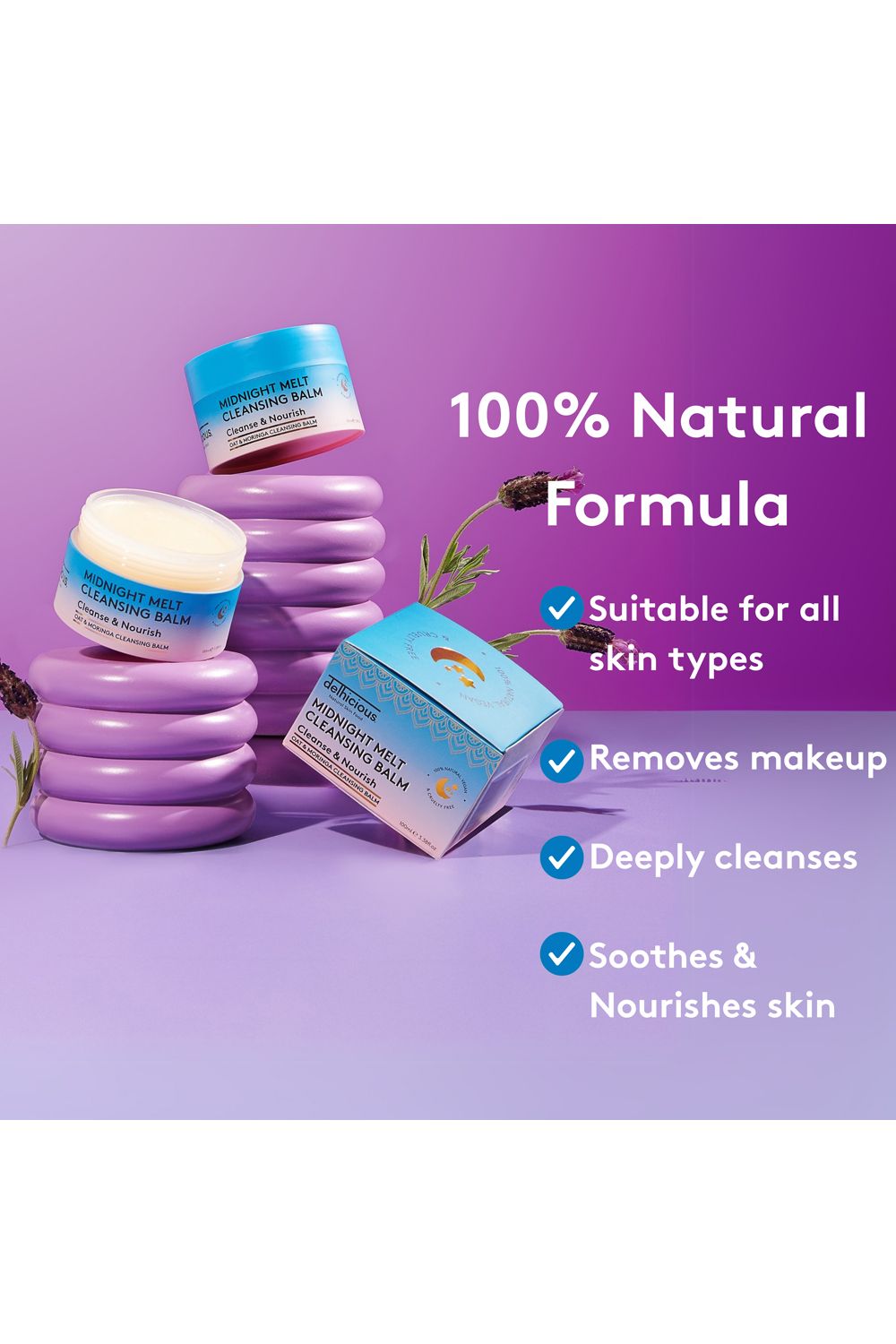 Delhicious Midnight Melt Cleansing Balm 100ml Multi image 2