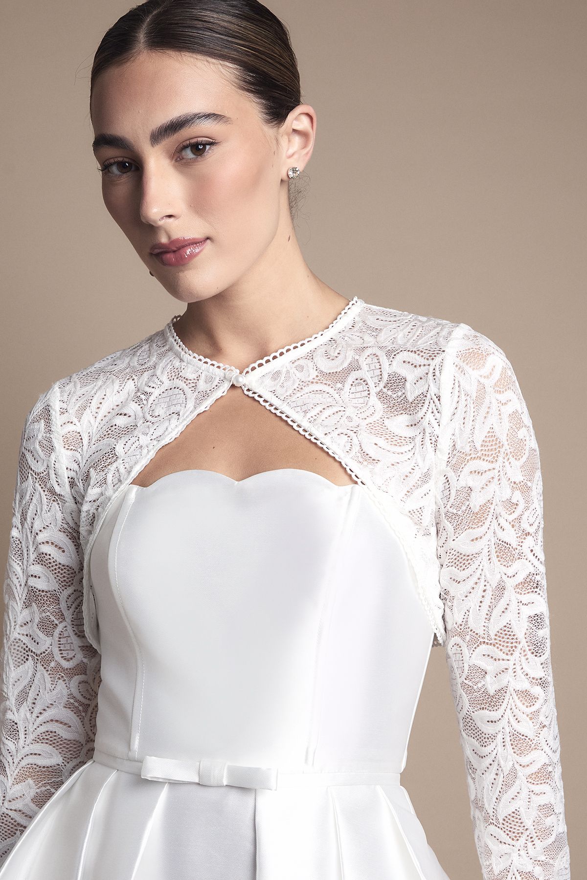 Coast Lace Long Sleeve Wedding Bolero Ivory image 4