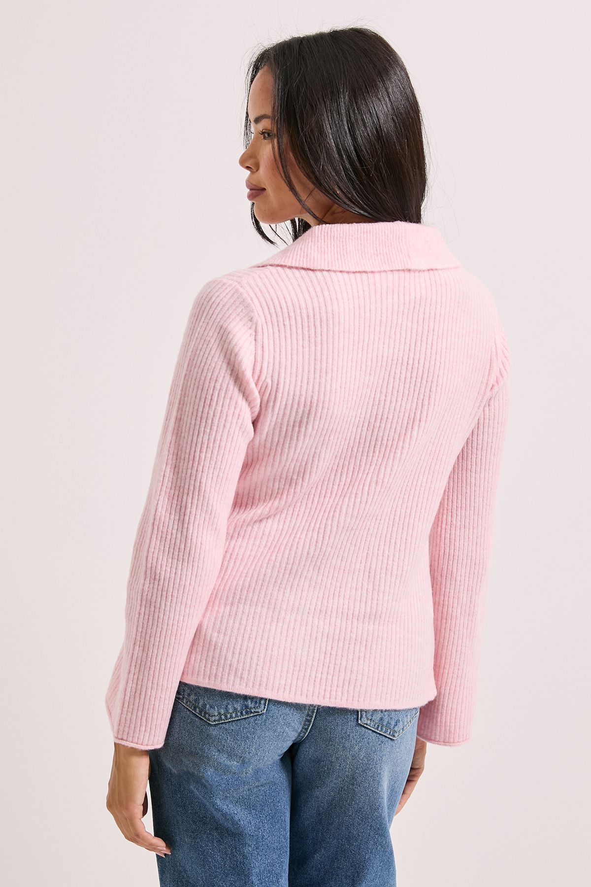 Dorothy Perkins Blush Ruffle Tie Front Cardigan Blush image 3