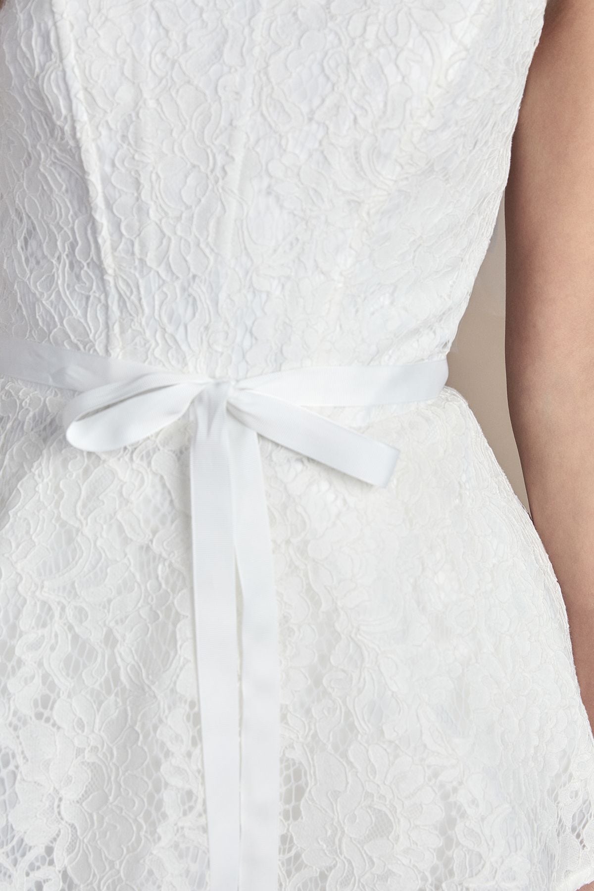 Coast Bandeau Lace Peplum Bridal Top Ivory image 5