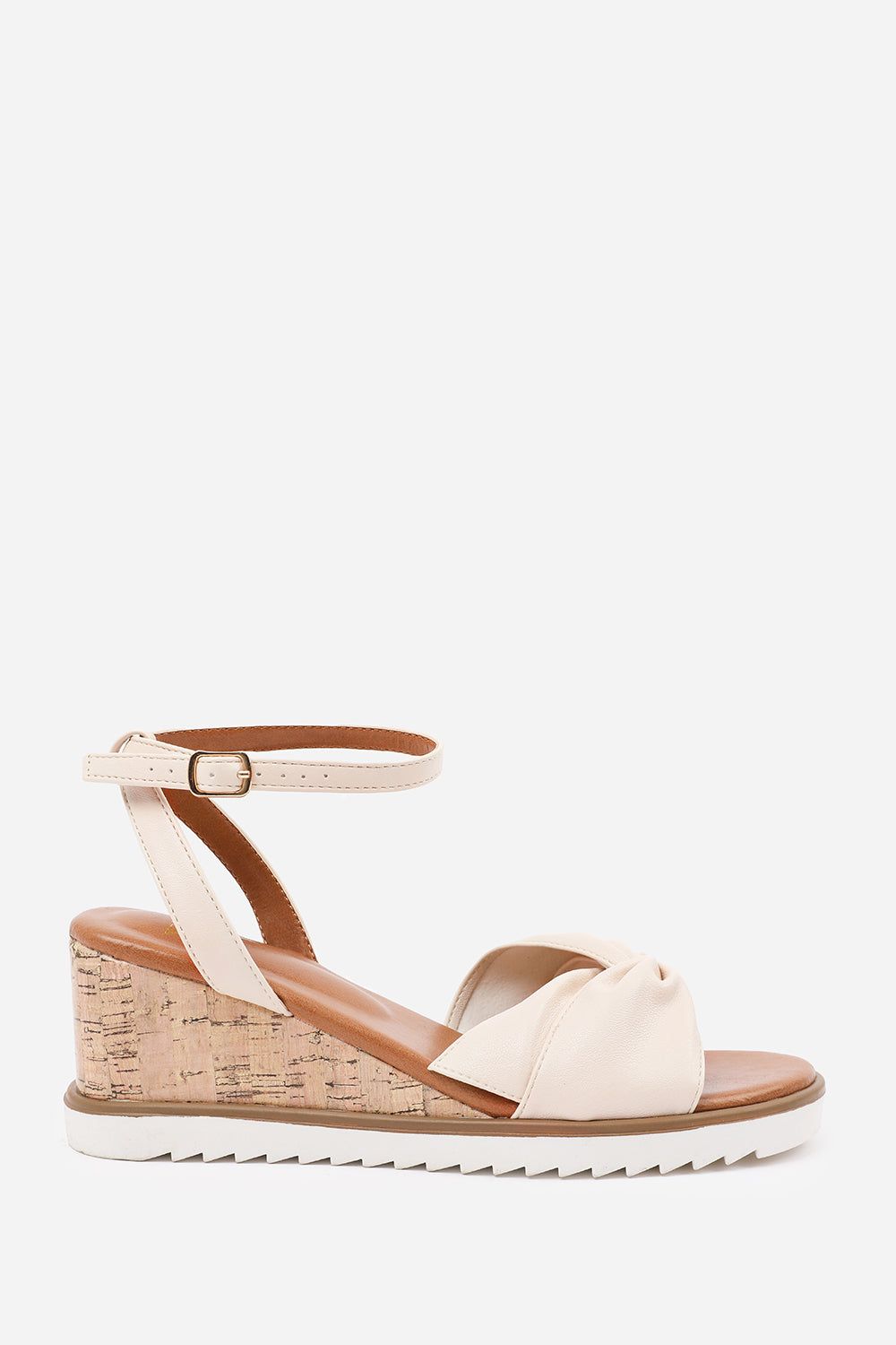 Where's That From 'Qween' Knot Detail Wedge Shoes With Buckle Ankle Strap image 2