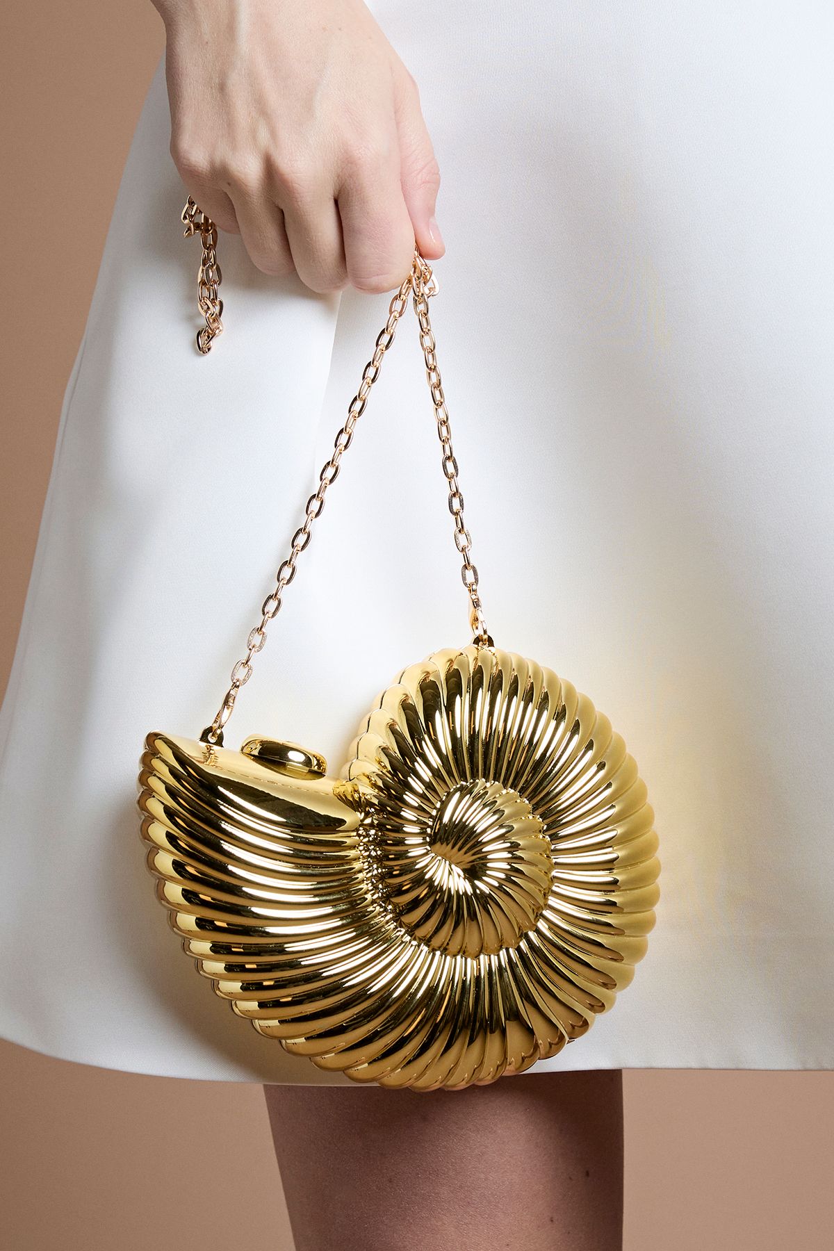 Coast Shelby Shell Clutch Bag With Crossbody Strap Gold image 2