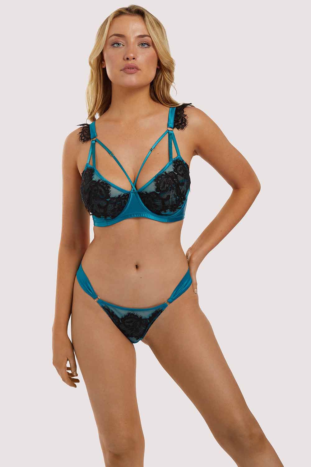 Playful Promises Anneliese Teal 'Balcony Bra' image 5