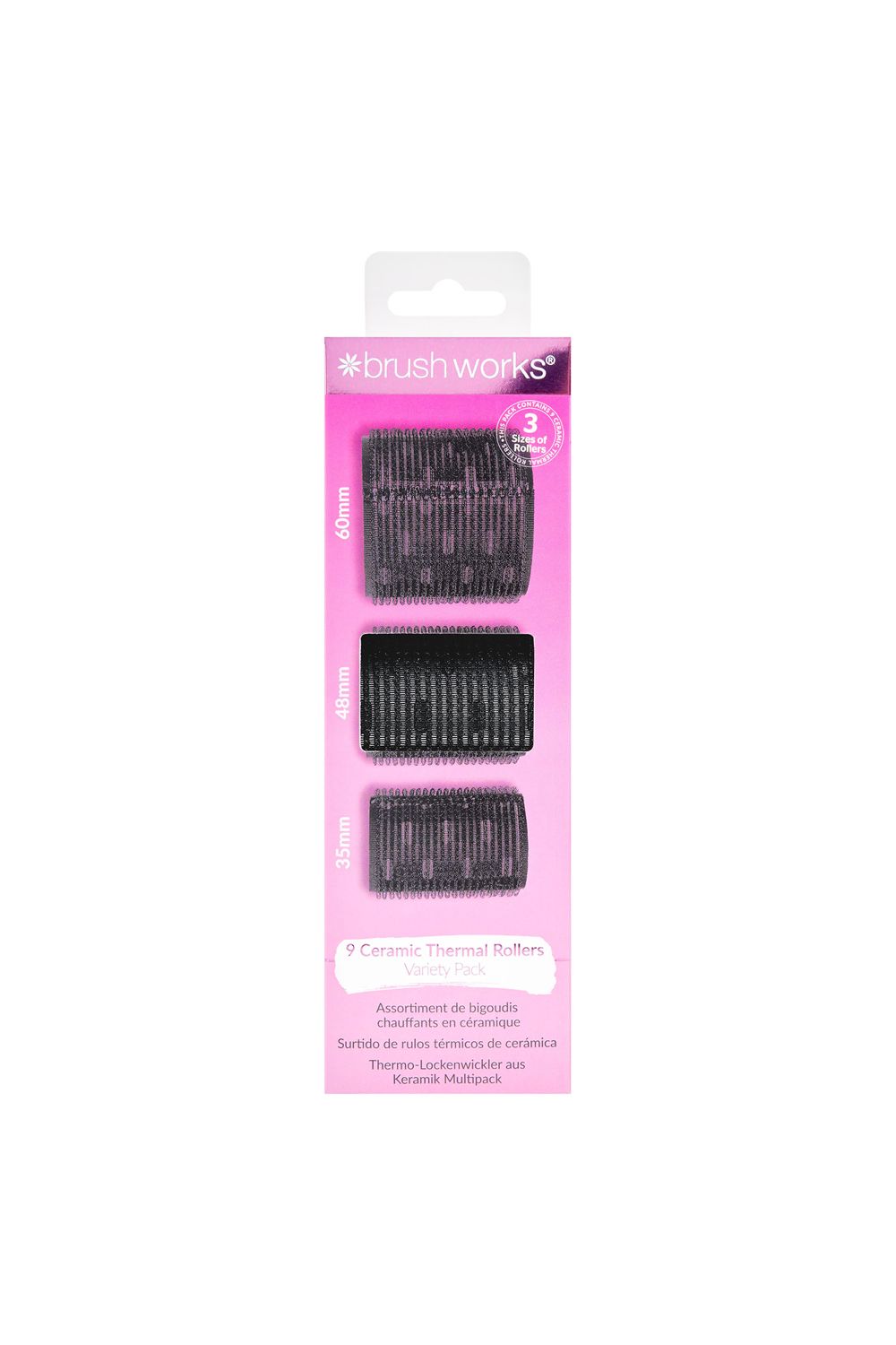 Brushworks Ceramic Thermal Rollers Variety Pack Black image 1