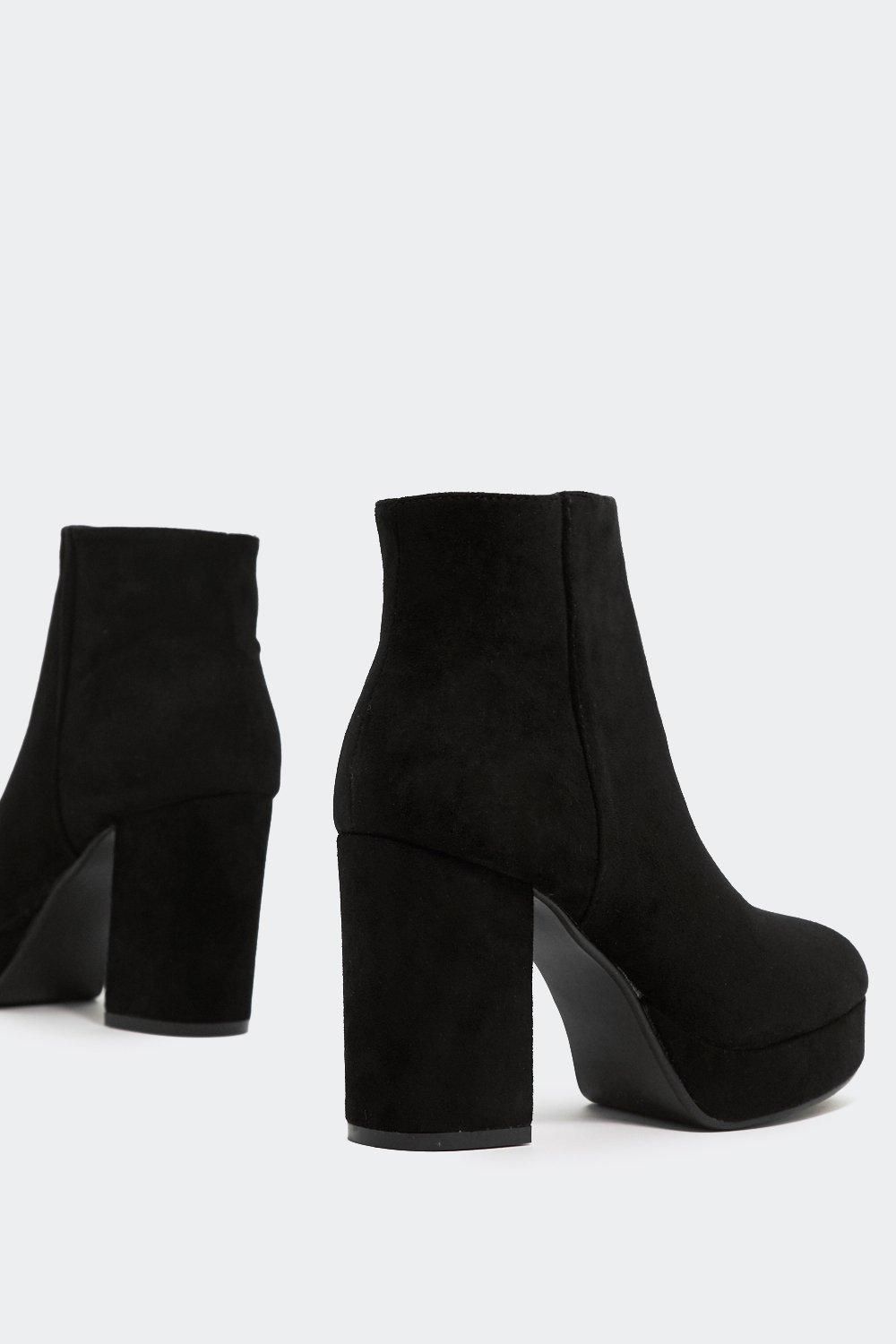NastyGal Keep You Platform at Night Boot Black image 4