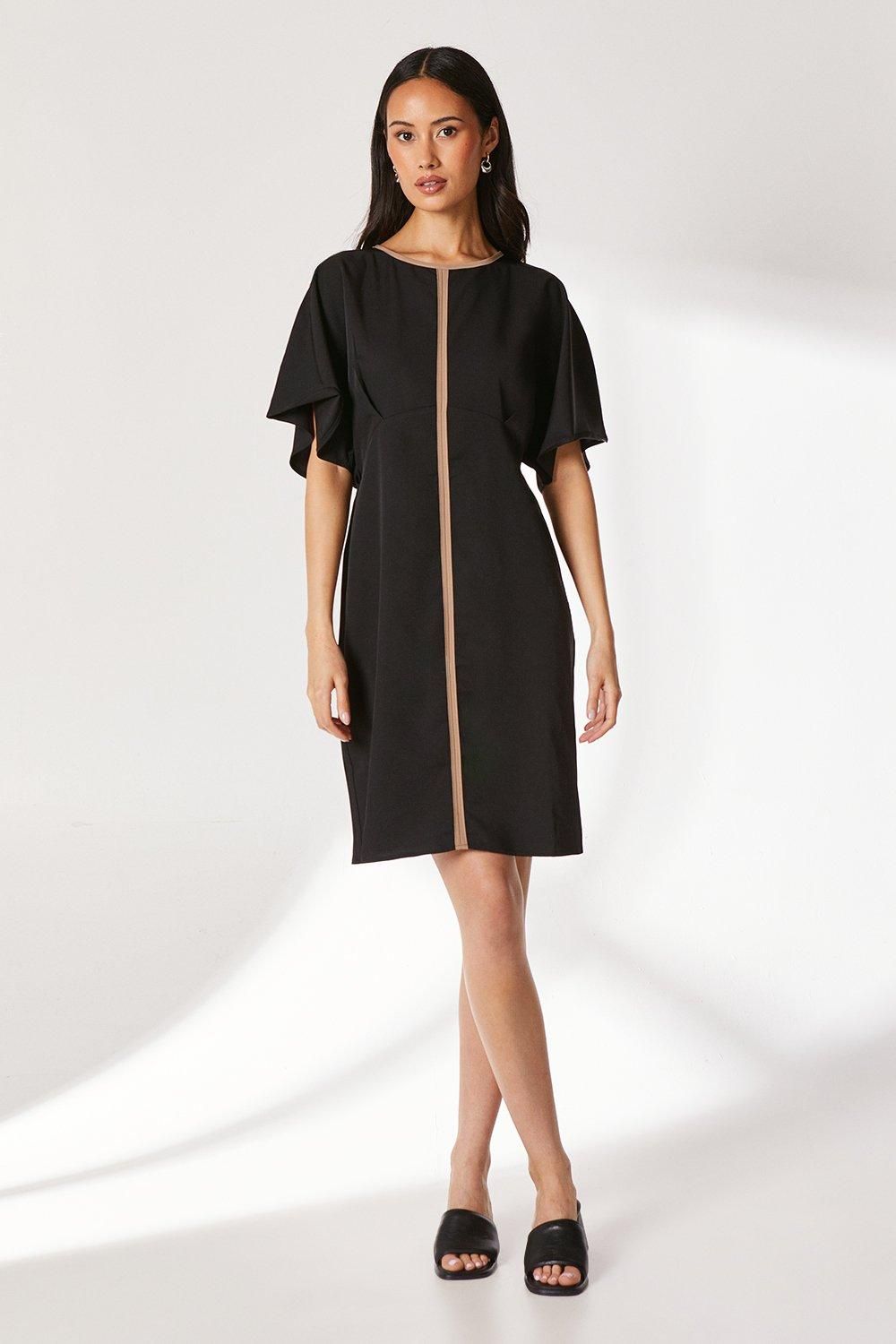 Principles Contrast Detail Dress Camel image 2