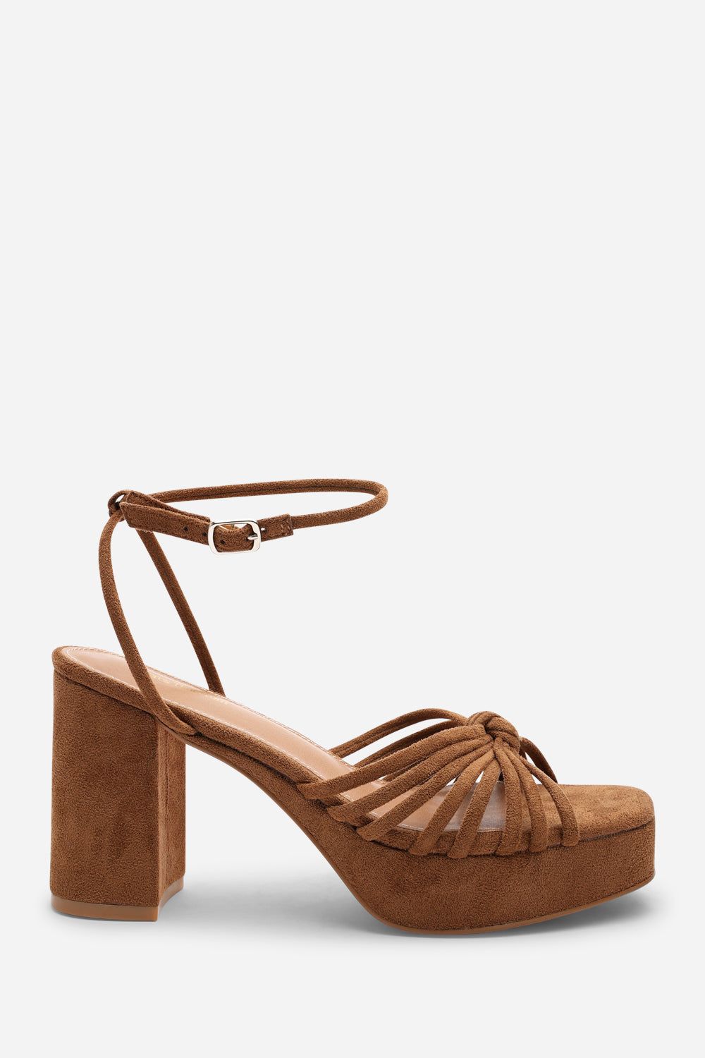 Where's That From 'Delphine' Suede Platform Heels with Twisted Knot Straps image 2
