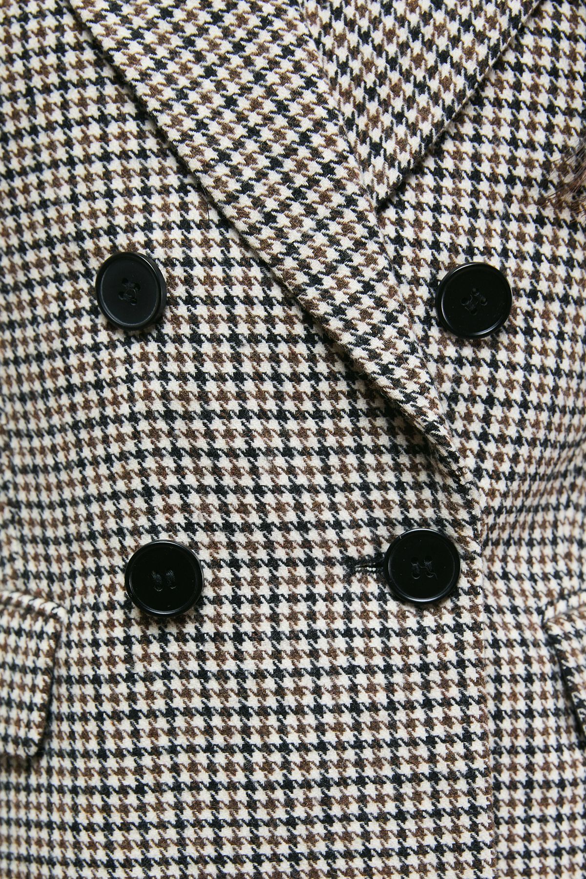 Oasis Heritage Check Blazer Chocolate image 5