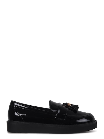 Linzi Naomi Wide Fit Black Patent Loafer