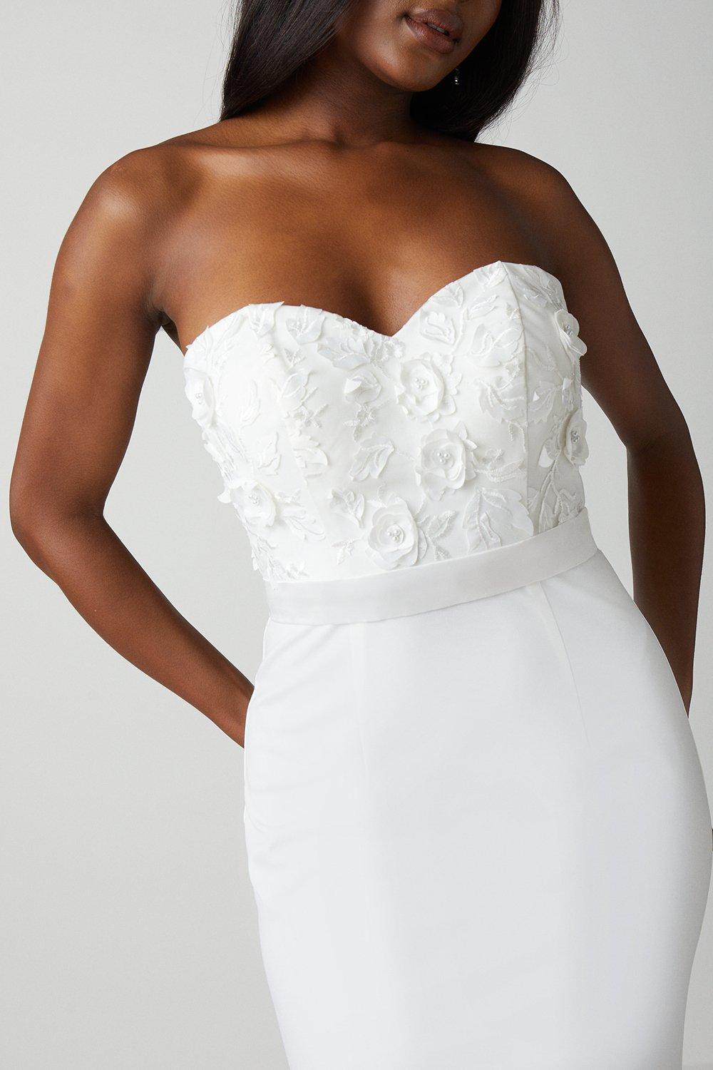 Coast Sweetheart Neck Embellished Fishtail Wedding Dress Ivory image 5