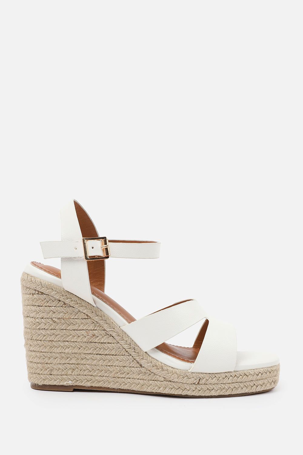 Where's That From 'Jaime' Cut Out Strap Detail Wedge Shoes With Buckle Closure image 2