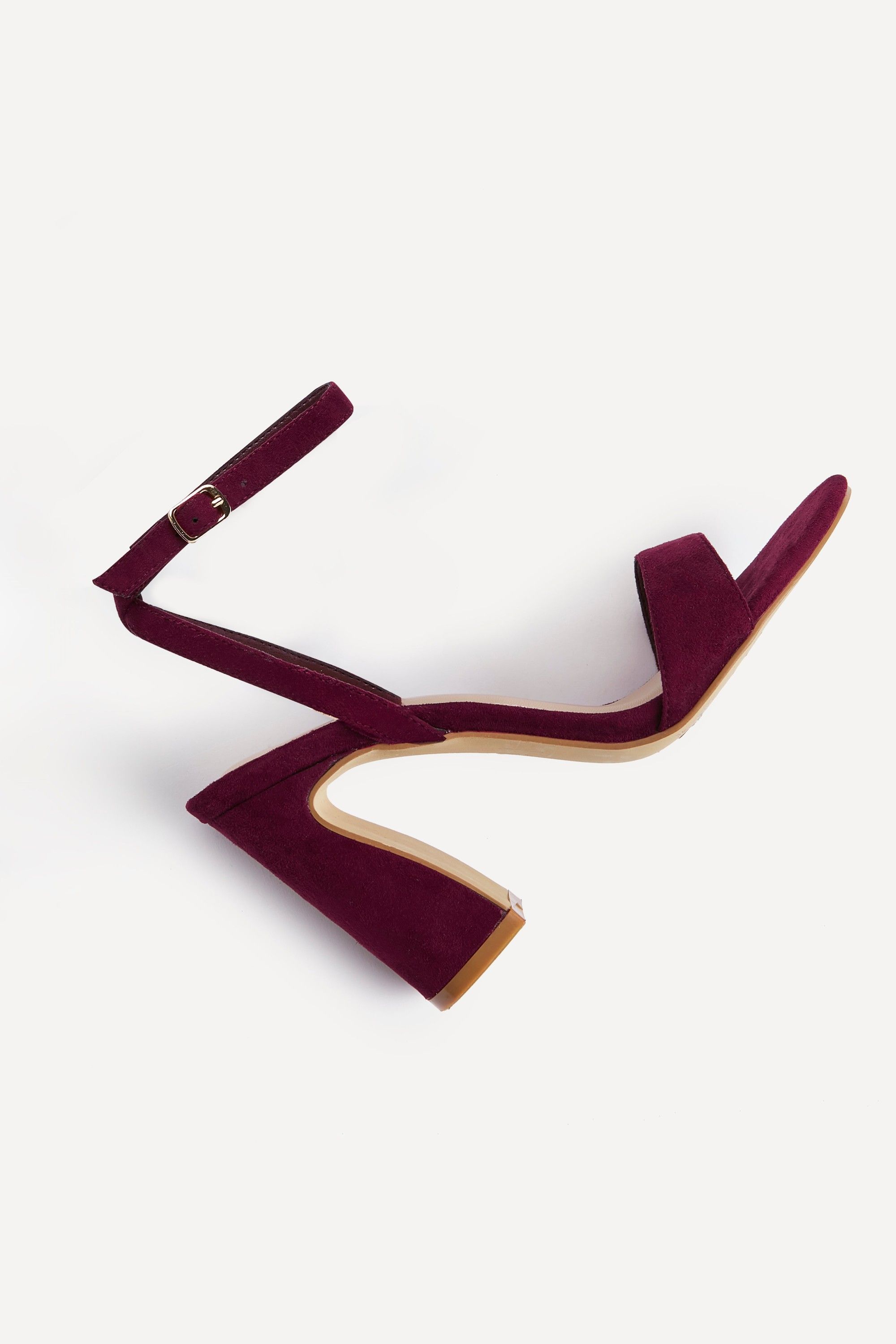 Linzi Trance Burgundy Faux Suede Block Heel image 5