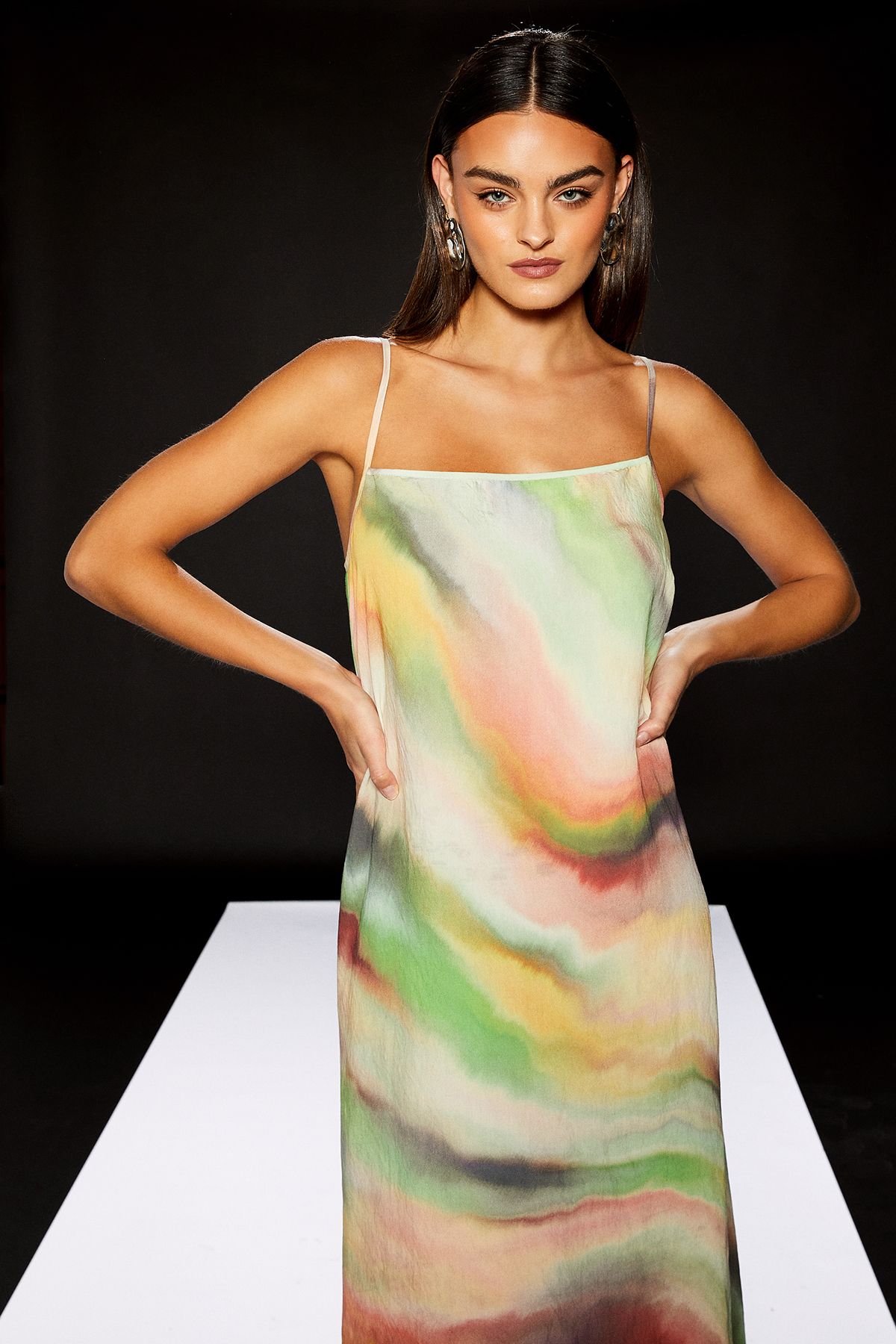RUNWAY 1.8.1.8 Runway 1.8.1.8 Printed Strappy Maxi Dress Multi image 2