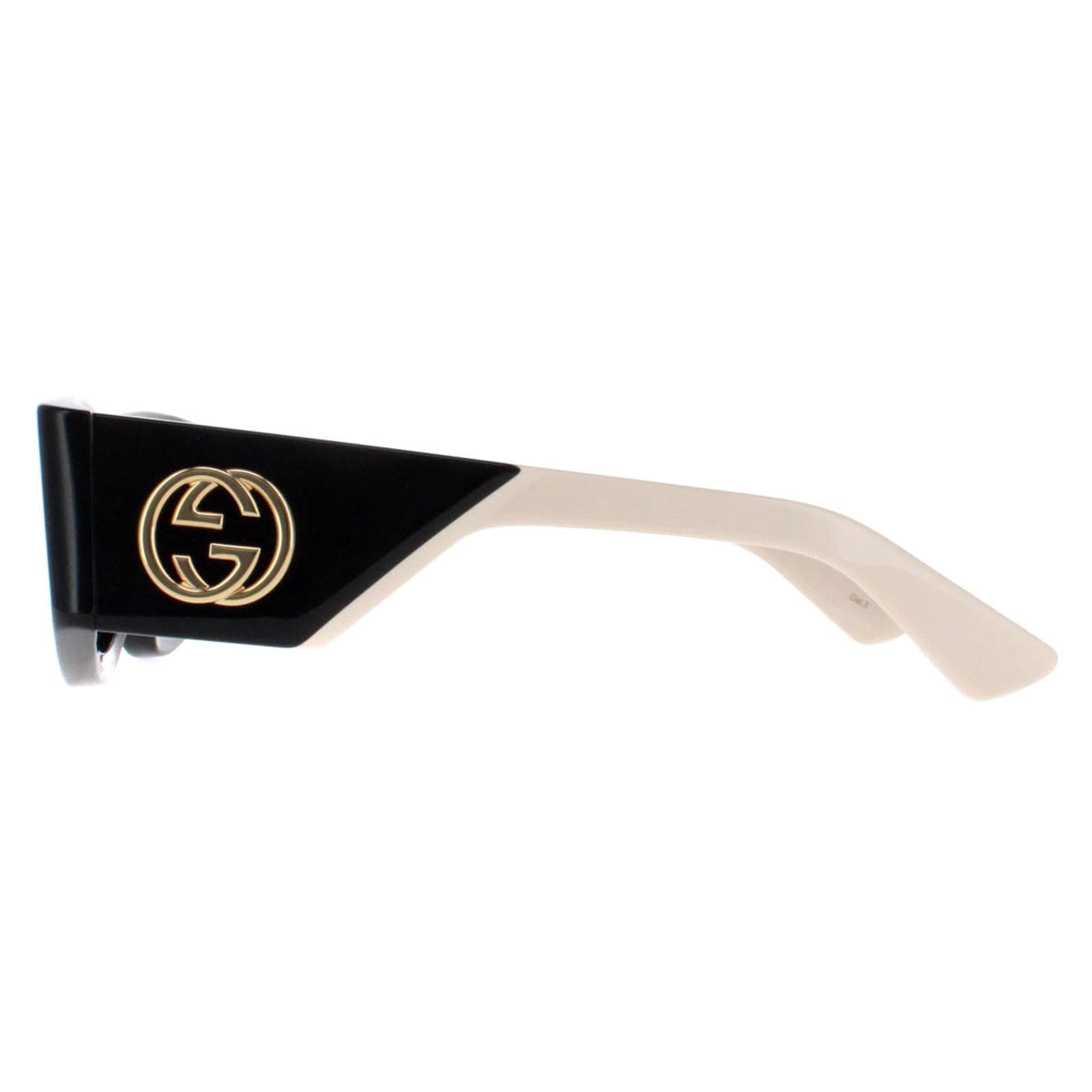 Gucci Rectangle Black with Ivory Grey GG1664S image 3