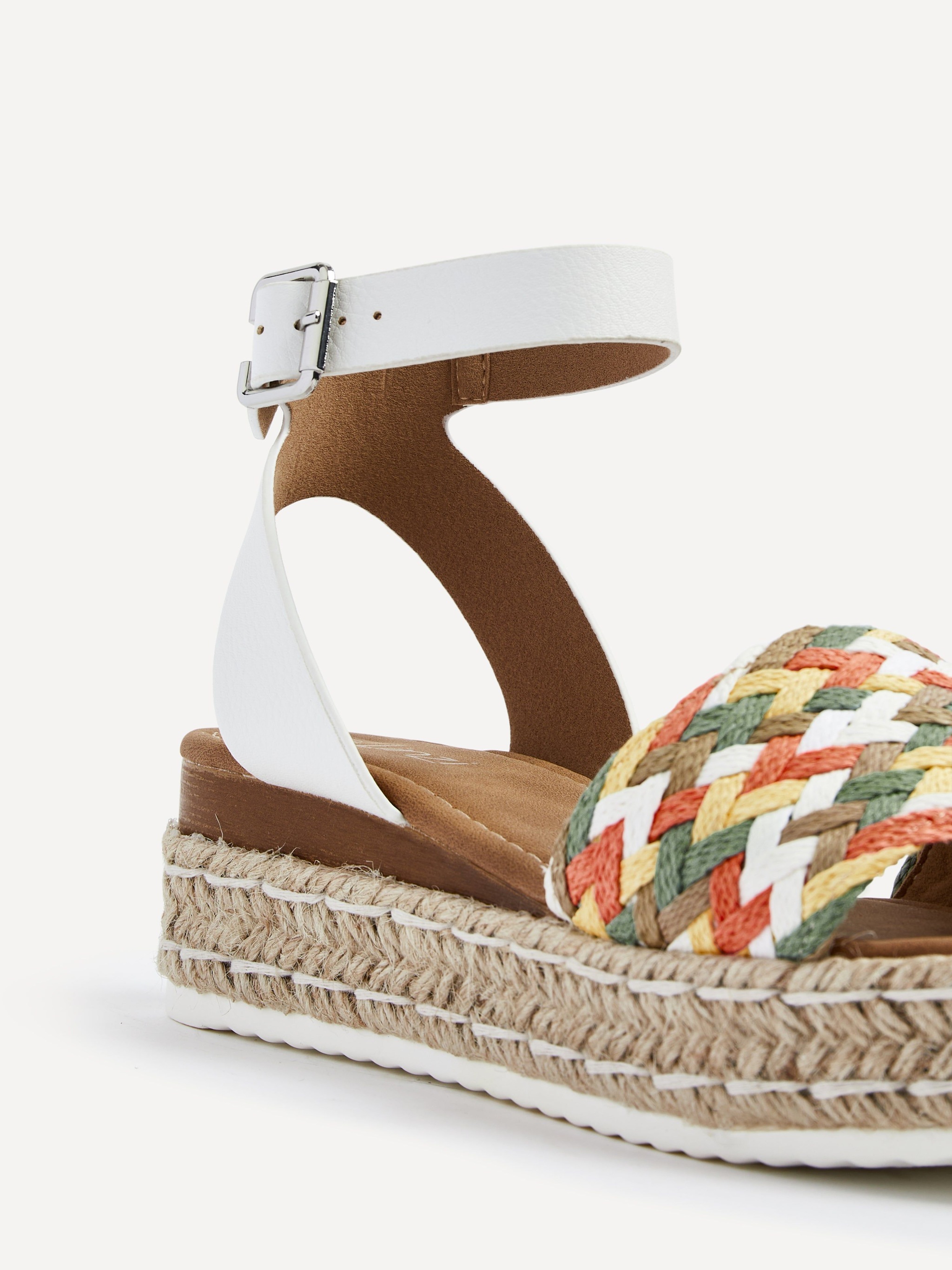 Linzi Raya White Faux Leather Flatform image 4