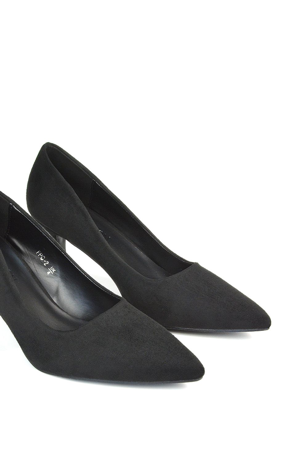 XY London 'Lisa' Slip On Pointed Toe Court Shoe Pumps With Stiletto Mid Heel image 4
