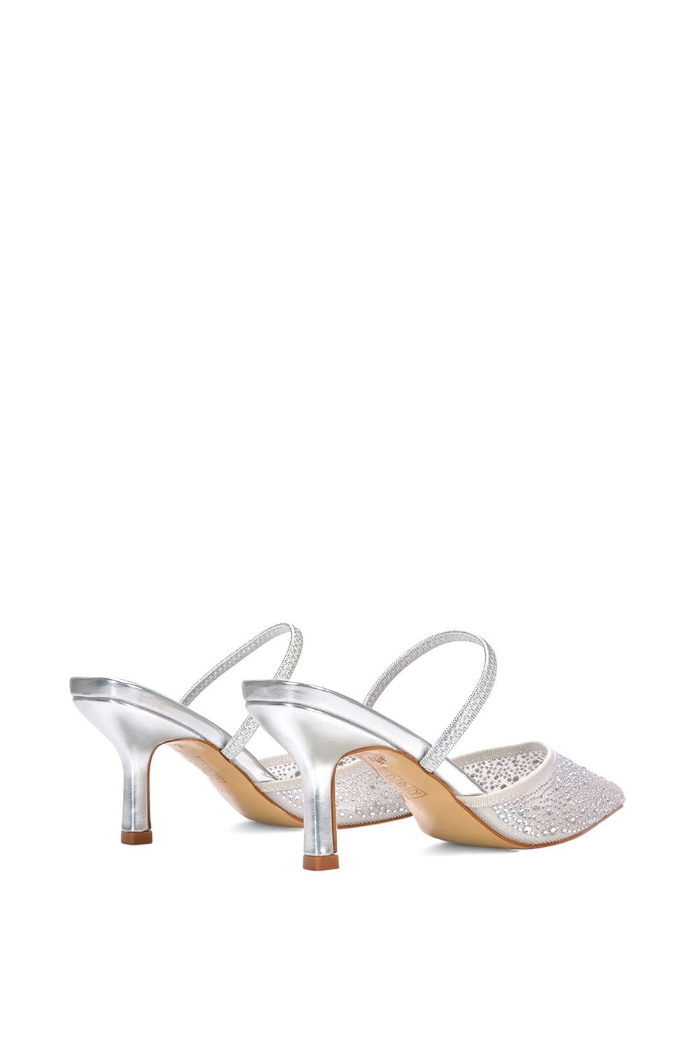 XY London 'Chase' Stiletto Heel Court Shoes With Mesh and  Rhinestones image 4