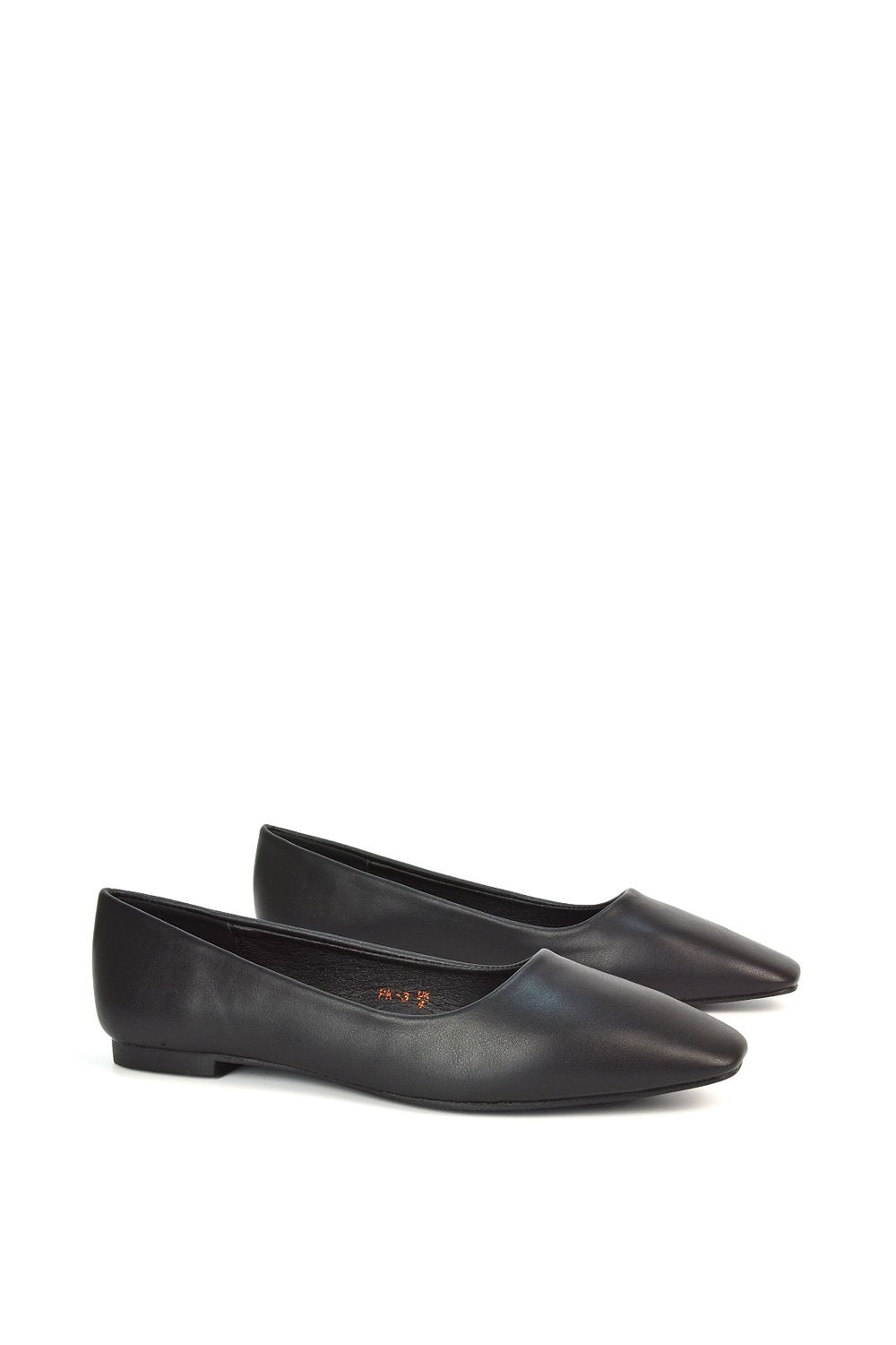 XY London 'Maci' Square Toe Slip On Flat Heel Ballerina Pumps image 3