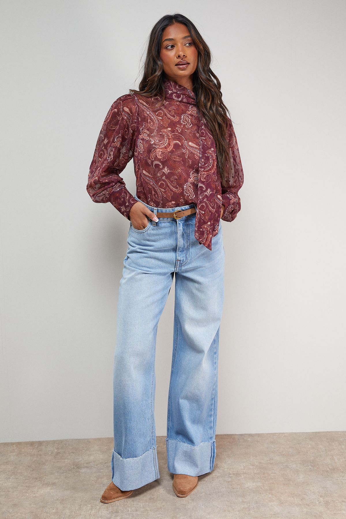 Oasis Pussy Bow Blouse Multi image 2