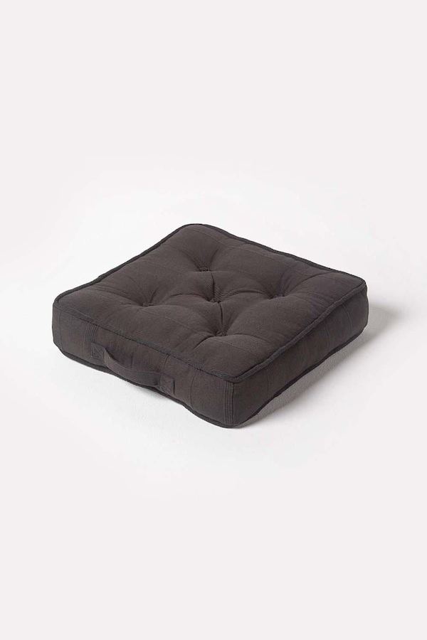 Homescapes Rajput Ribbed Cotton Floor Cushion