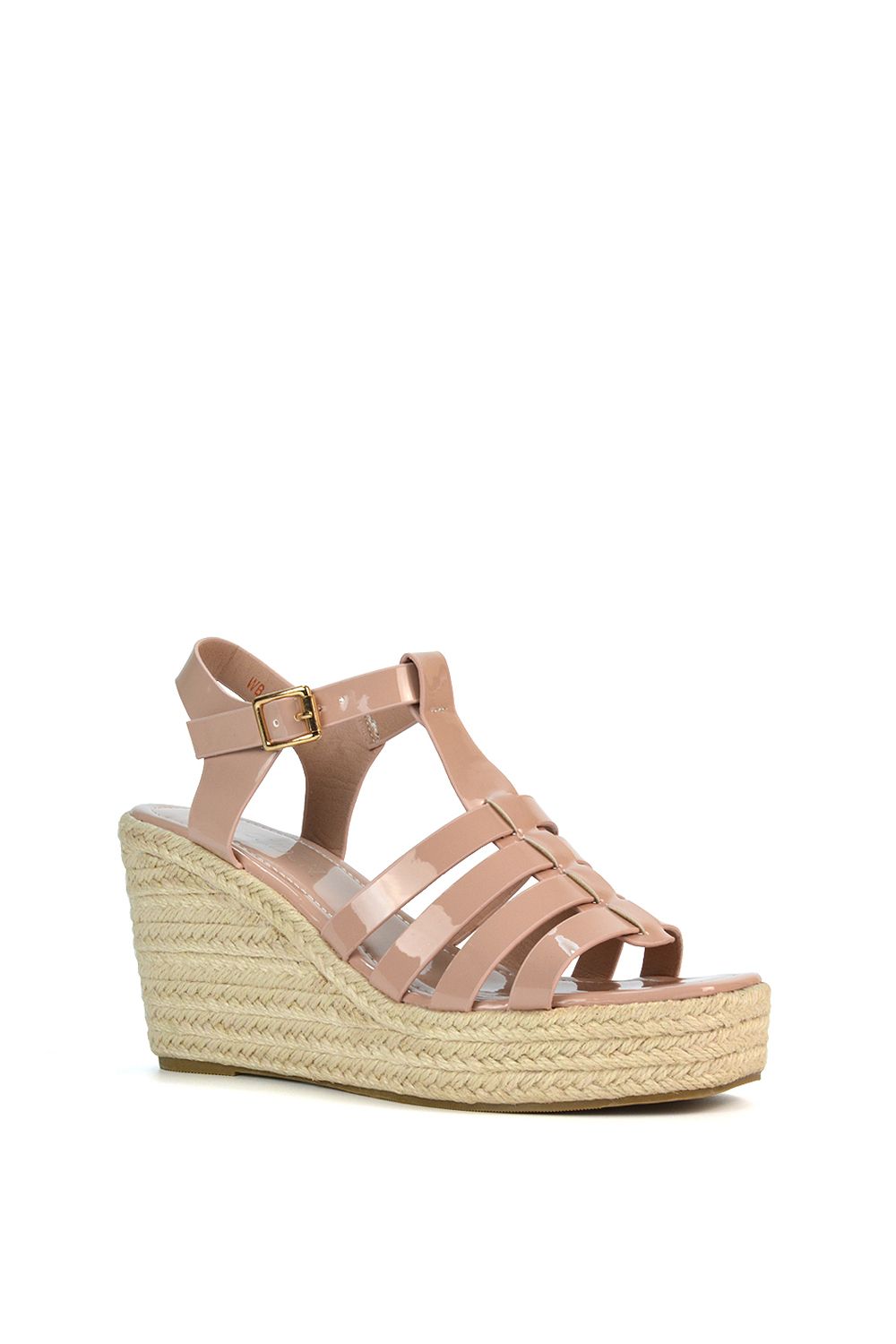 XY London 'Remi' Wedge Heel Platform Espadrille Square Toe Sandals image 2