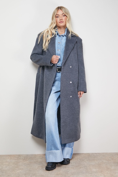 Oasis Brushed Belted Coat Grey