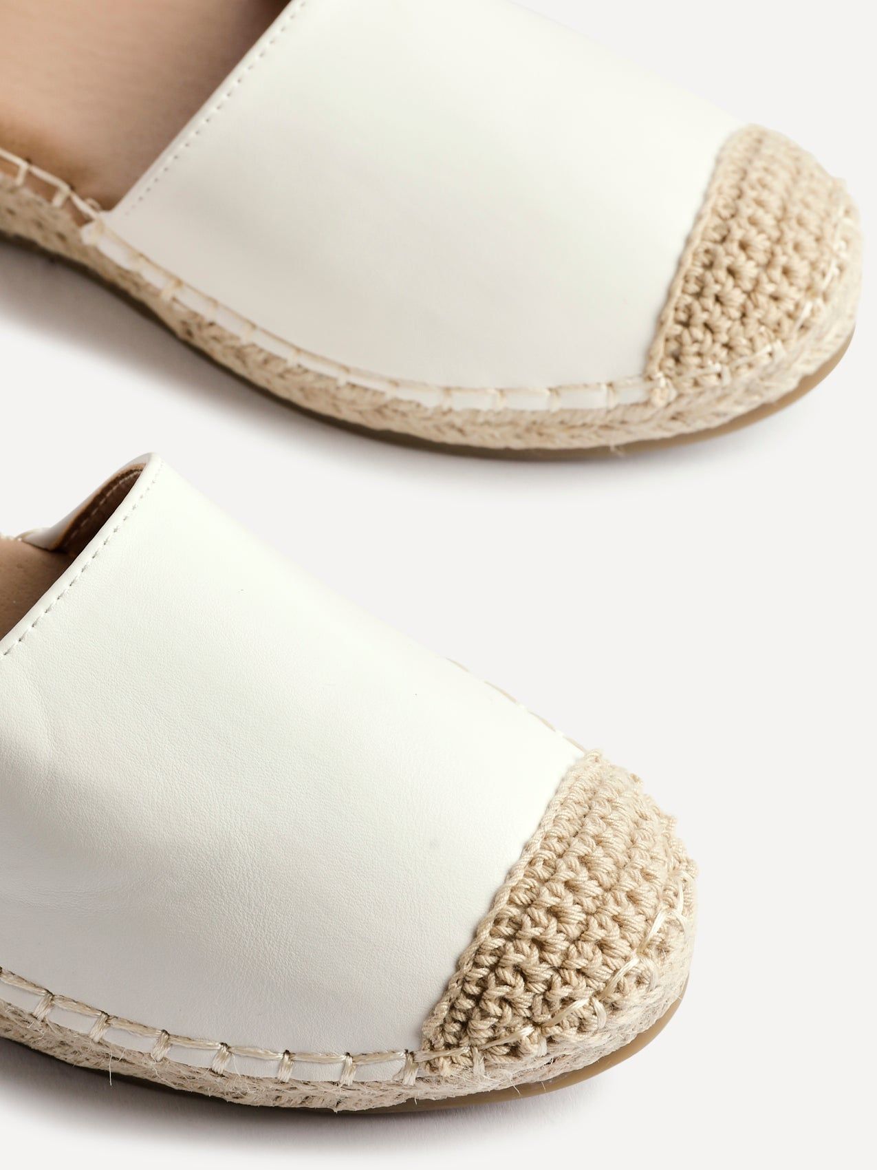 Linzi Neroli White Faux Leather Closed Toe Espadrille Flatform Sandal image 5