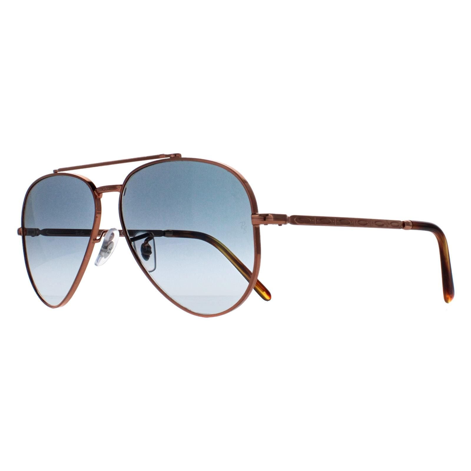 Ray-Ban Aviator Polished Rose Gold Blue Gradient RB3625 New Aviator image 2