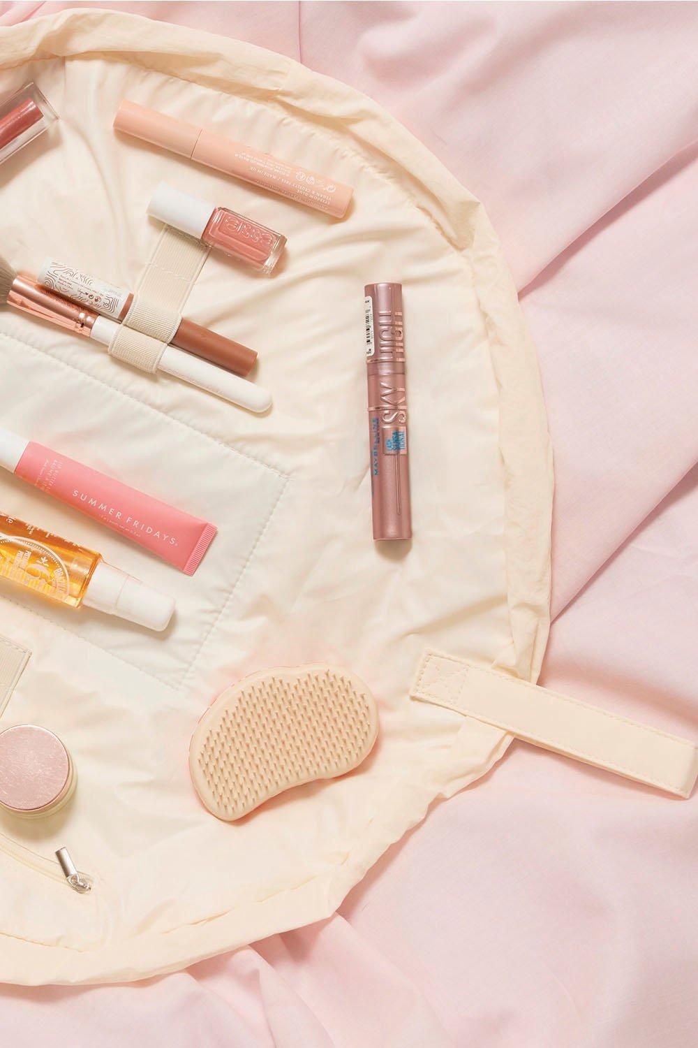 The Flat Lay Co Drawstring Makeup Bag in Vanilla Parachute Multi image 7