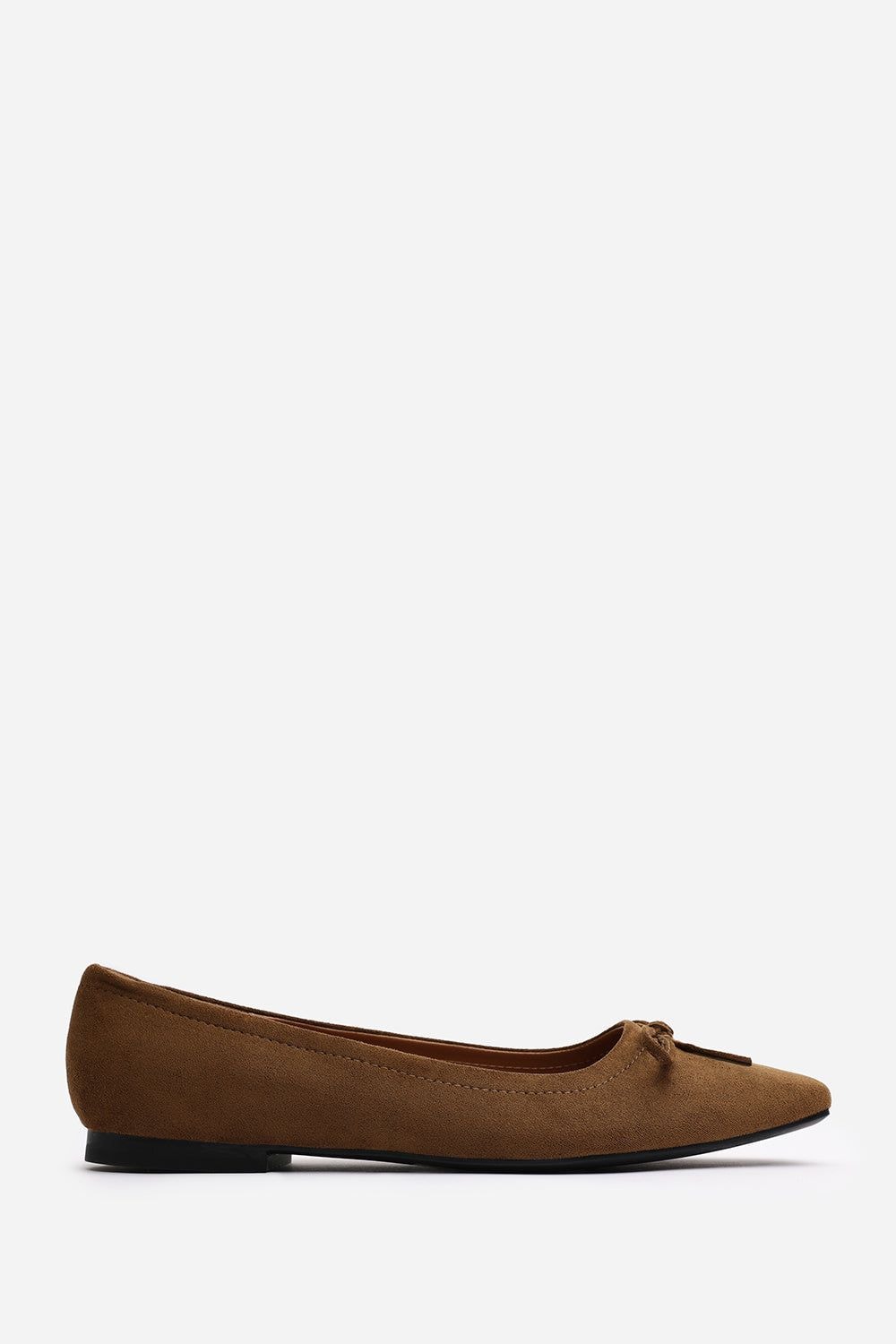 Where's That From 'Mira' Suede Ballet Flats With Front Bow Detail image 2
