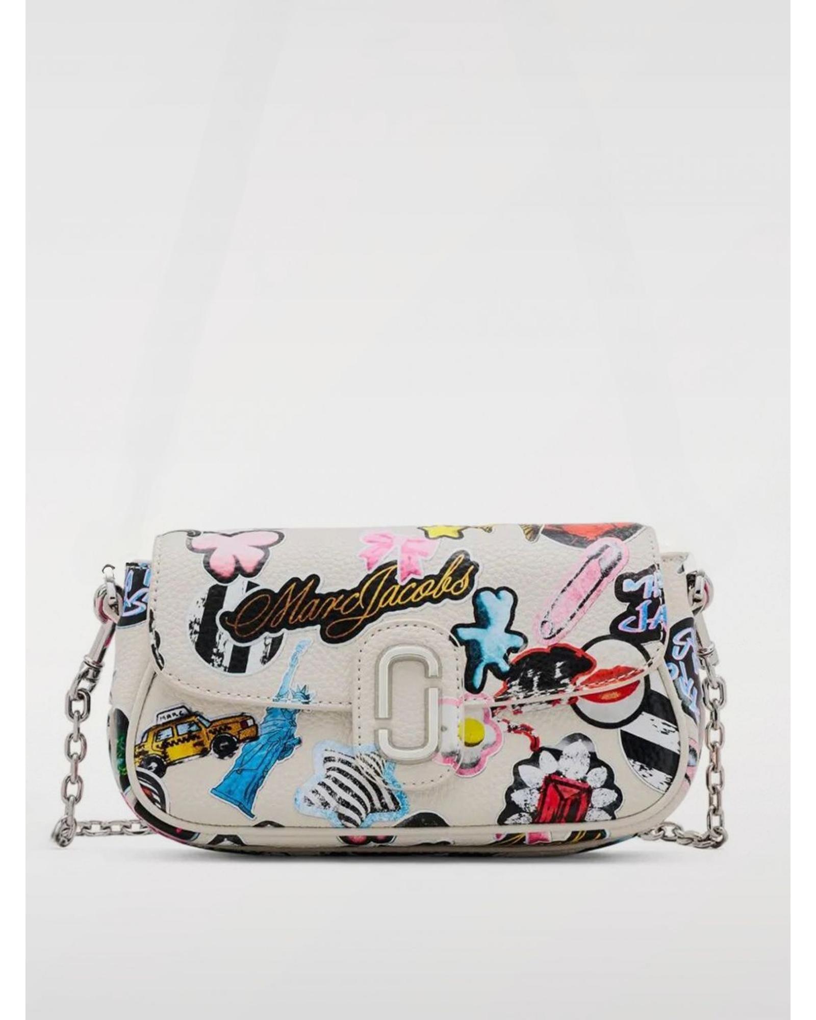Marc Jacobs Softshot 21 Sticker Crossbody Bag Wo - White Clutch Bags